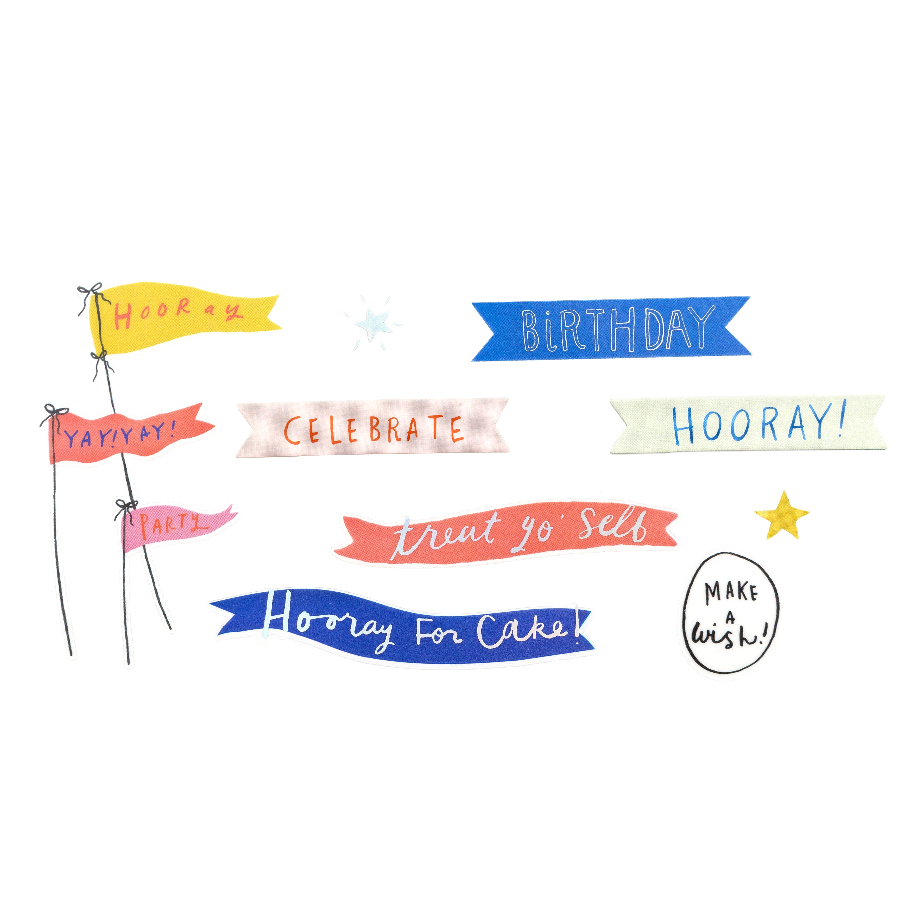 Hooray Phrase Stickers, 153 Pieces