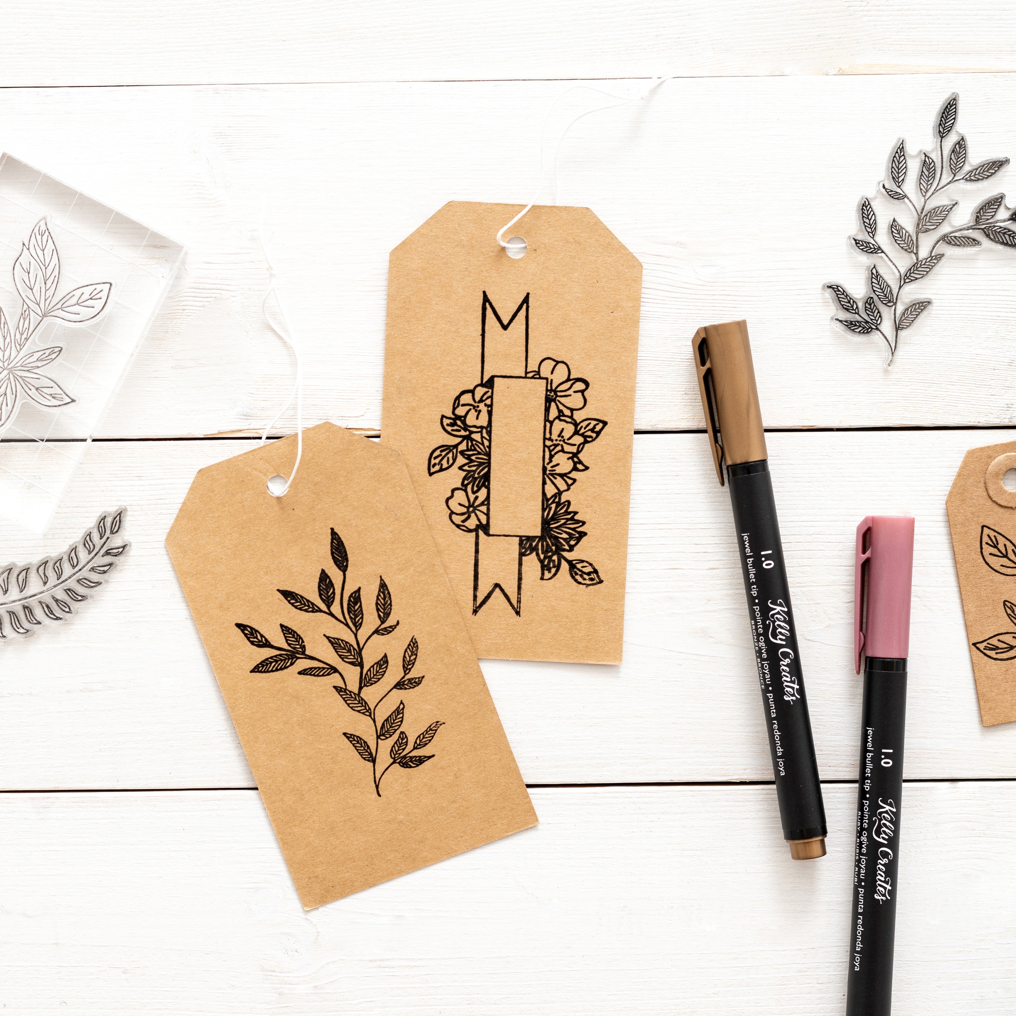 Kelly Creates Acrylic Traceable Stamps-Florals