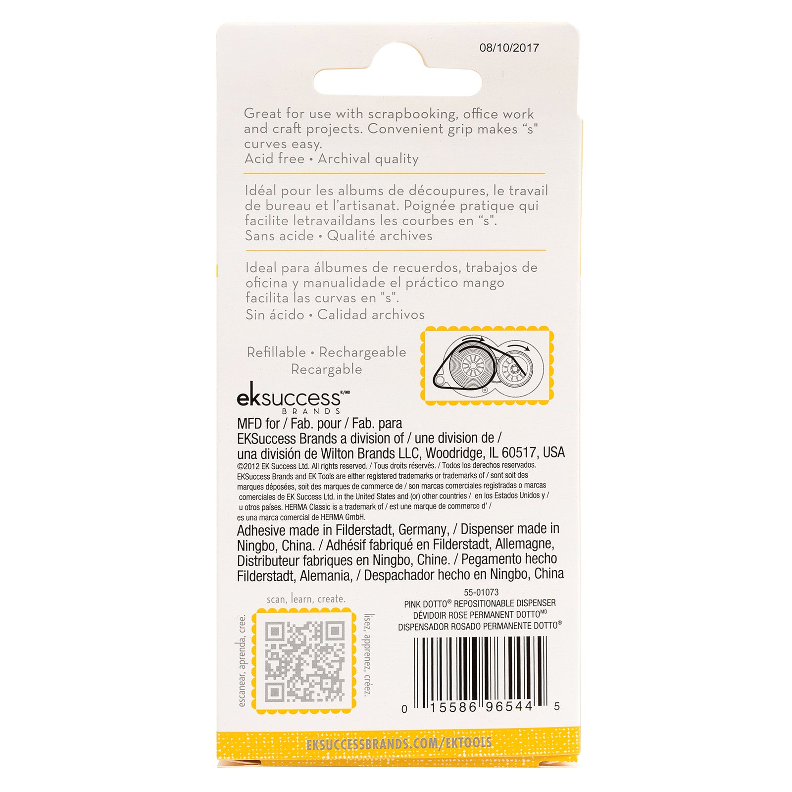 EK Tools Herma Dotto Repositionable Adhesive Refill-49.2' For Use In 55-00054 & 55-01073