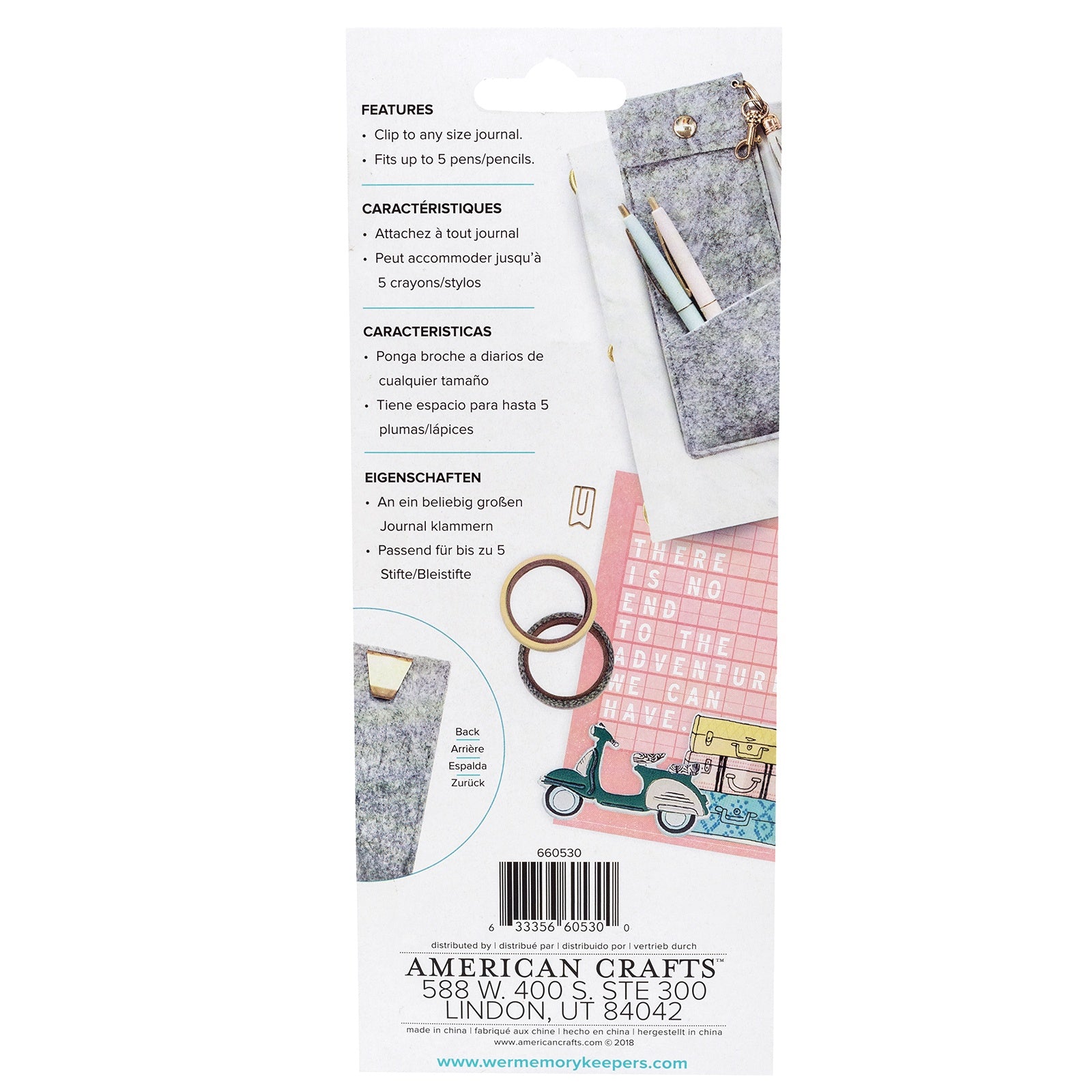 We R Makers Journal Felt Snap Pocket