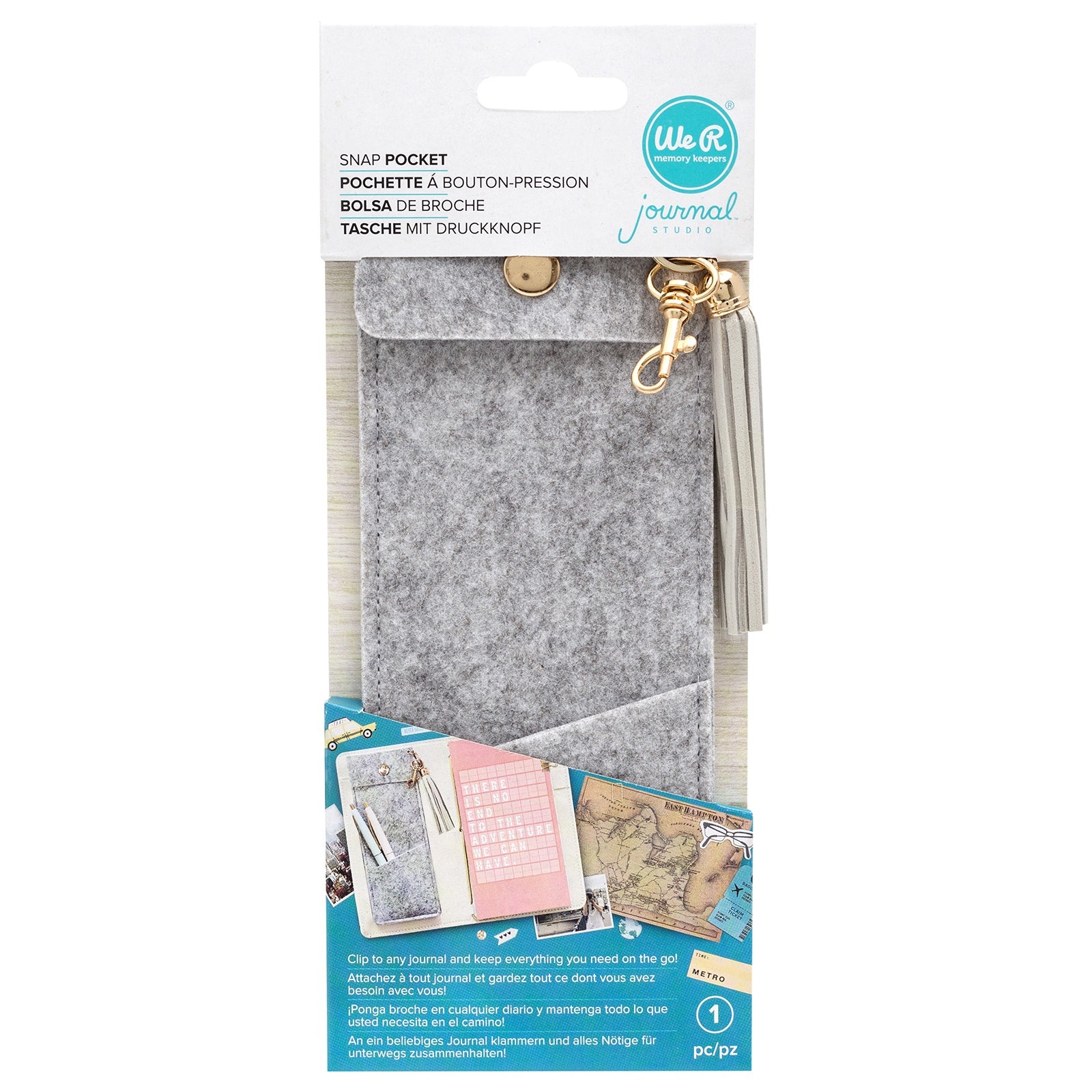 We R Makers Journal Felt Snap Pocket