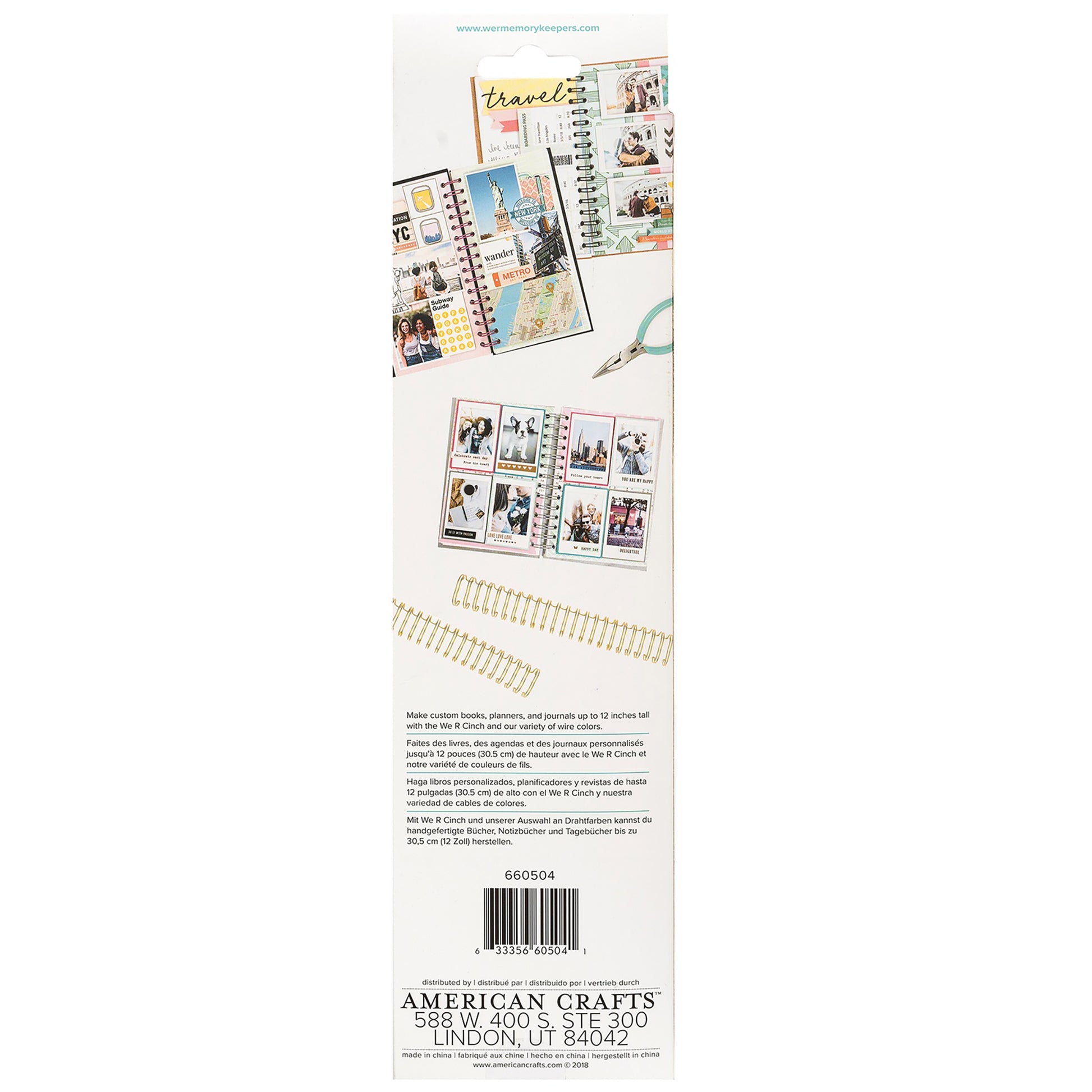 Cinch Wires 1" 4/Pkg - Gold