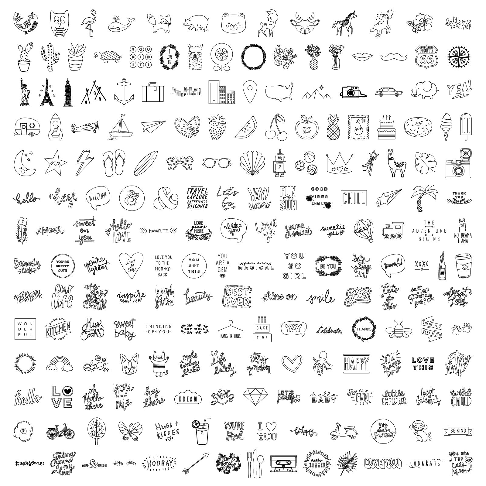 We R Makers Foil Quill USB Artwork Drive - Icons & Words