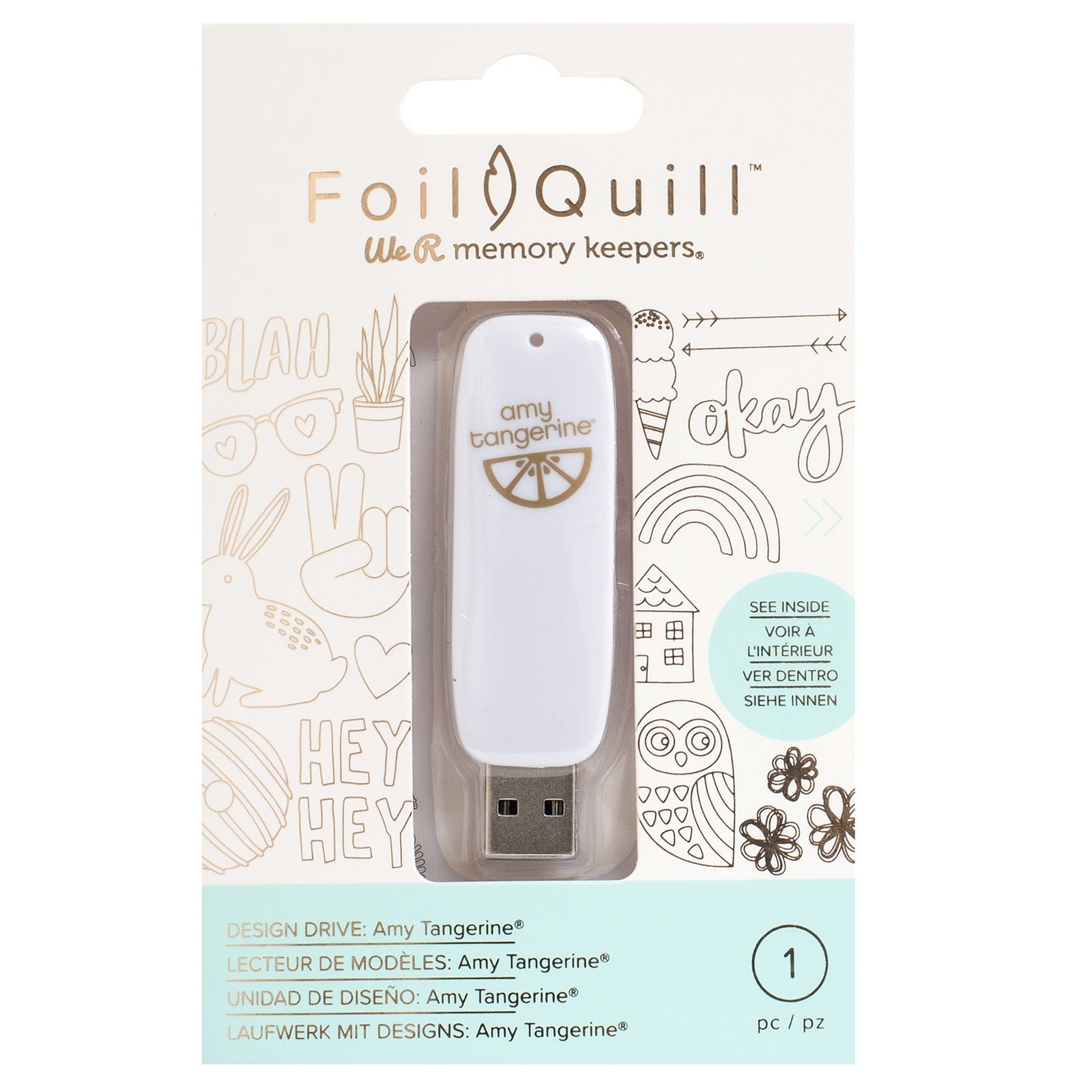 We R Makers Foil Quill USB Artwork Drive - Amy Tangerine