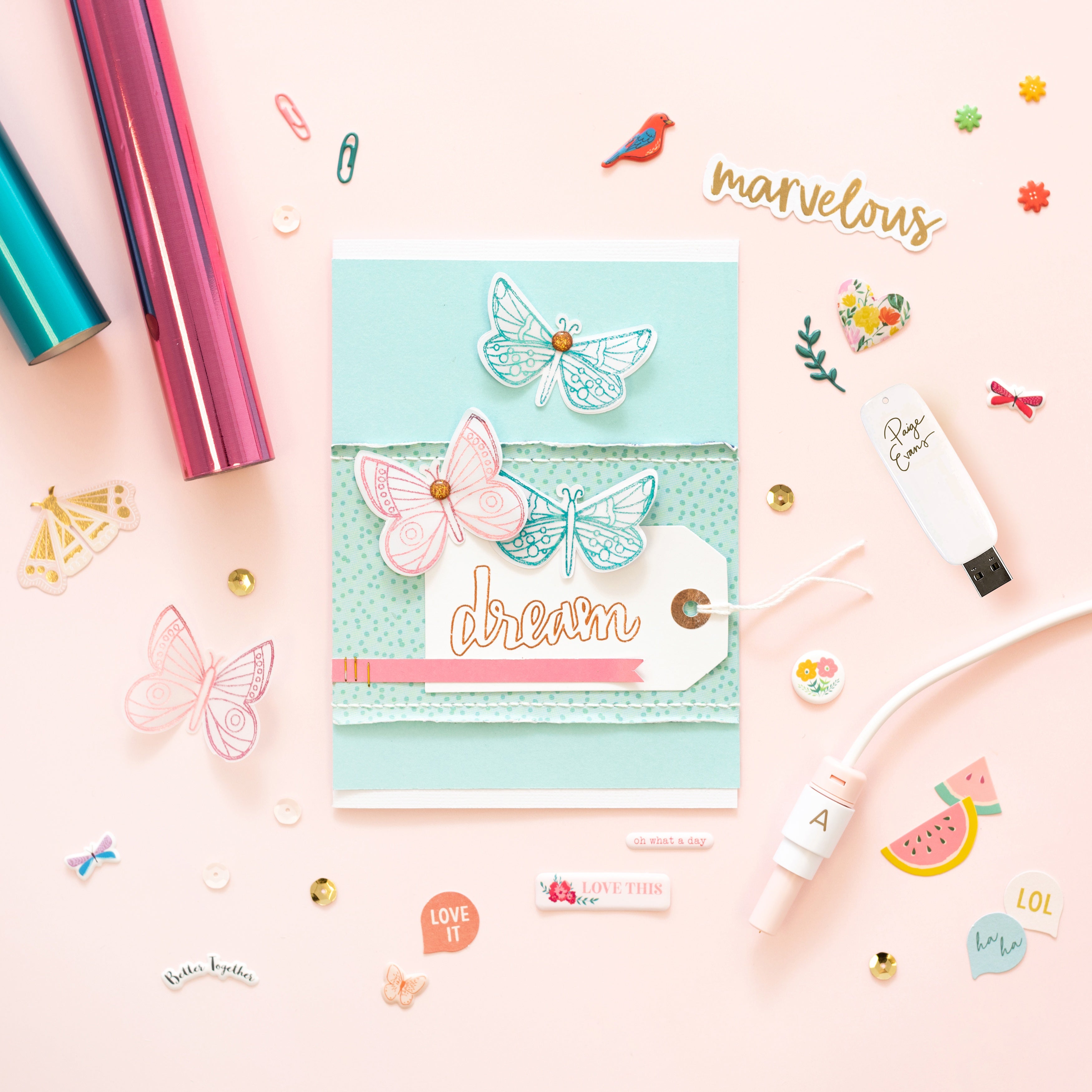 We R Makers Foil Quill USB Artwork Drive - Paige Evans