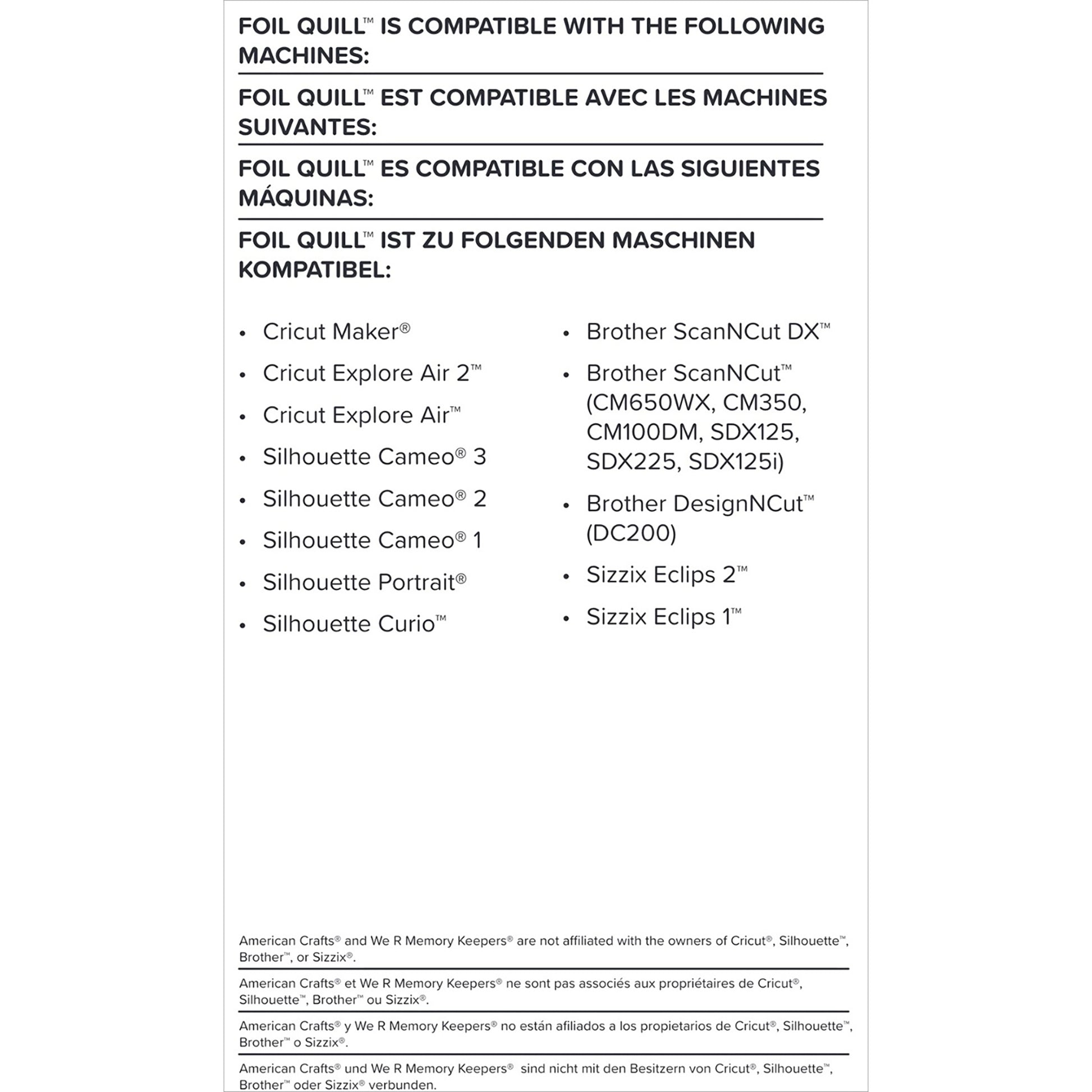 We R Makers Foil Quill Pen - Standard Tip