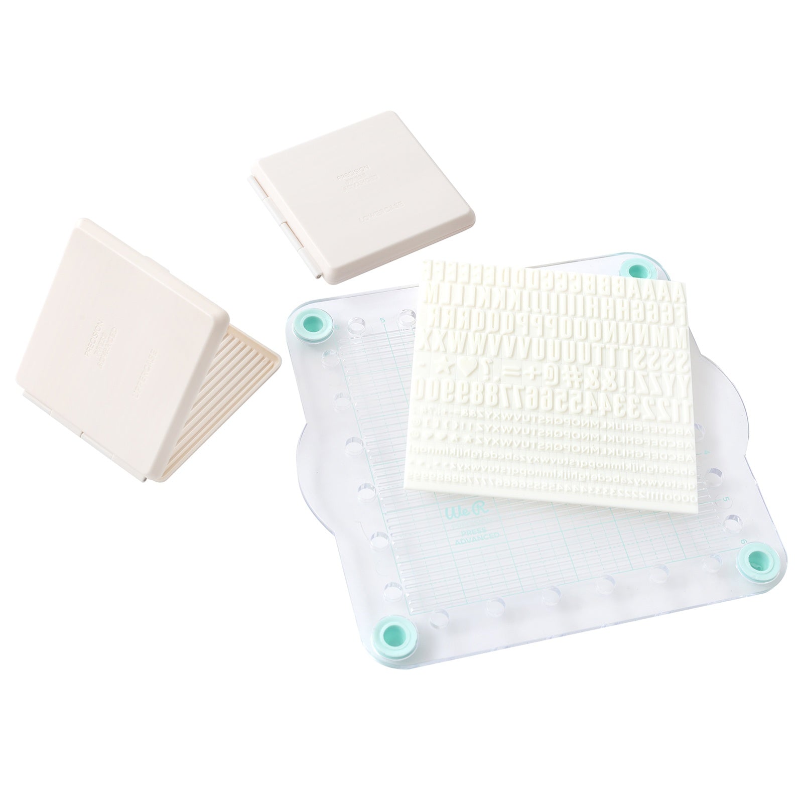 We R Makers Typeset Stamping Block with 2 Letter Sets