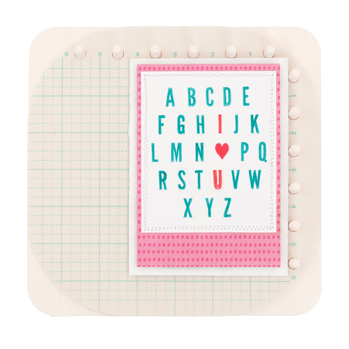 We R Makers Typeset Stamping Block with 2 Letter Sets – American Crafts