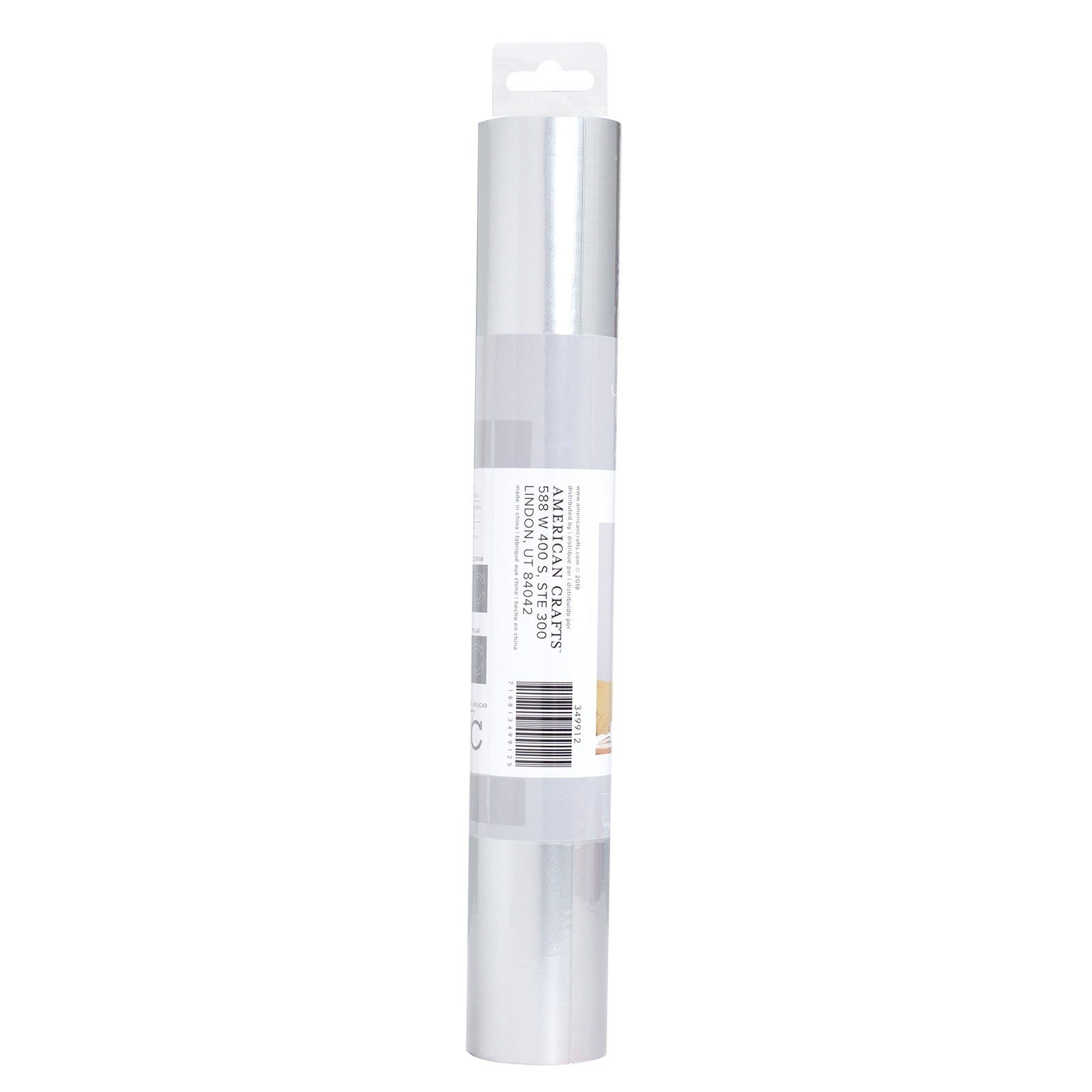American Crafts Matte Foil Adhesive Vinyl Roll 12"X36" - Silver