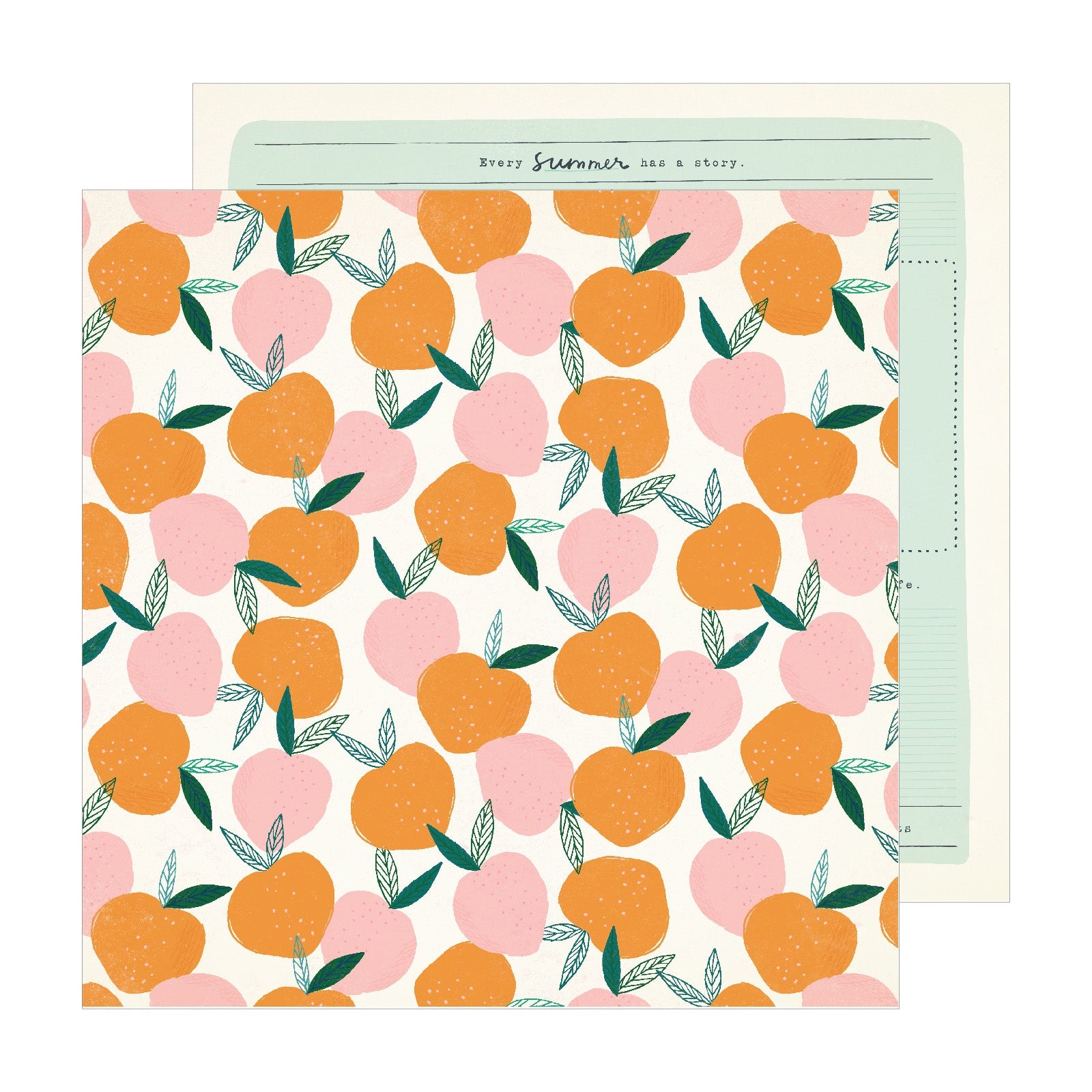 Maggie Holmes Sunny Days 12x12" Double-Sided Cardstock - Peachy, 25 sheets