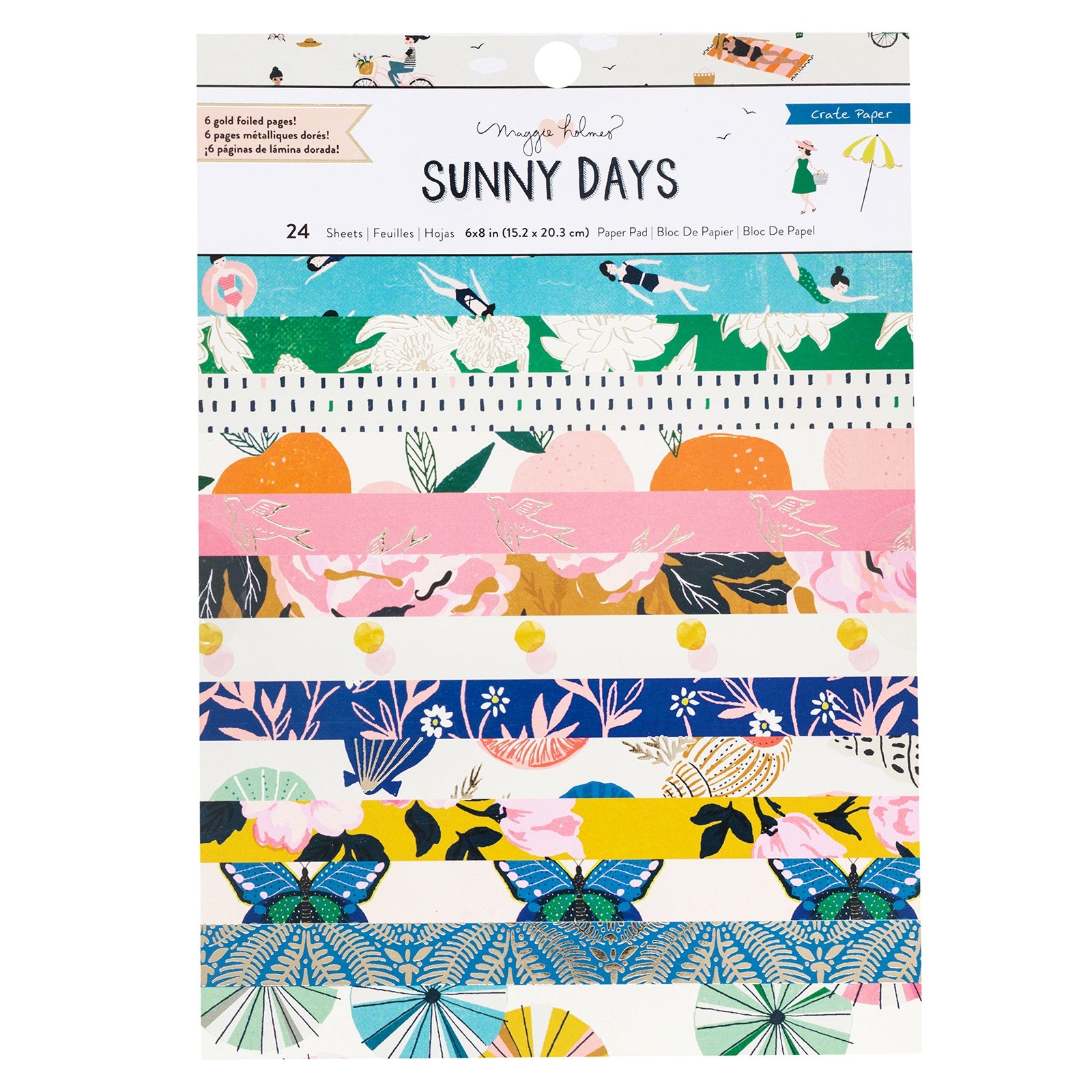 Maggie Holmes Sunny Days Single-Sided 6x8" Card Making Pad