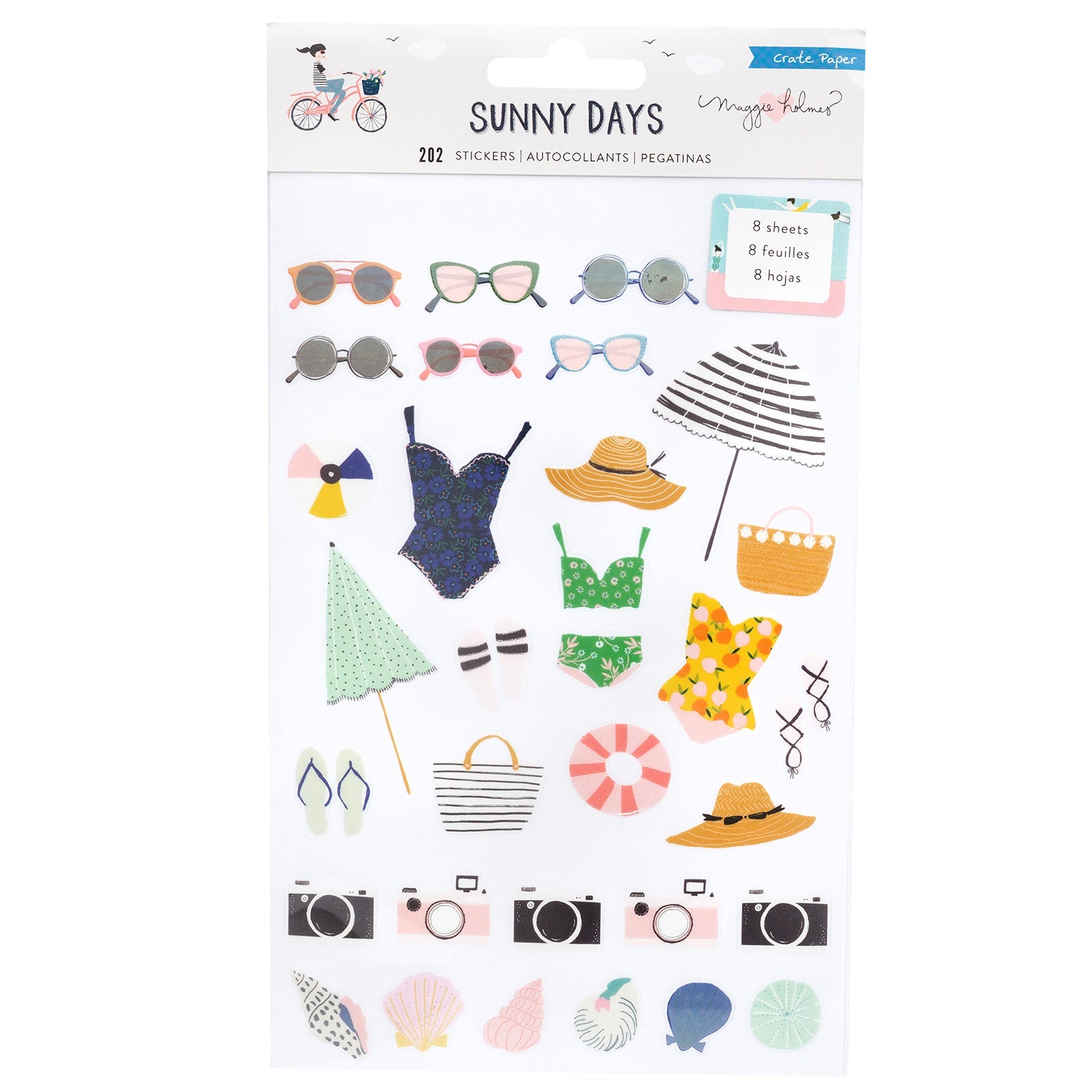 Maggie Holmes Sunny Days Icons & Phrases Sticker Book with Foiled Accents