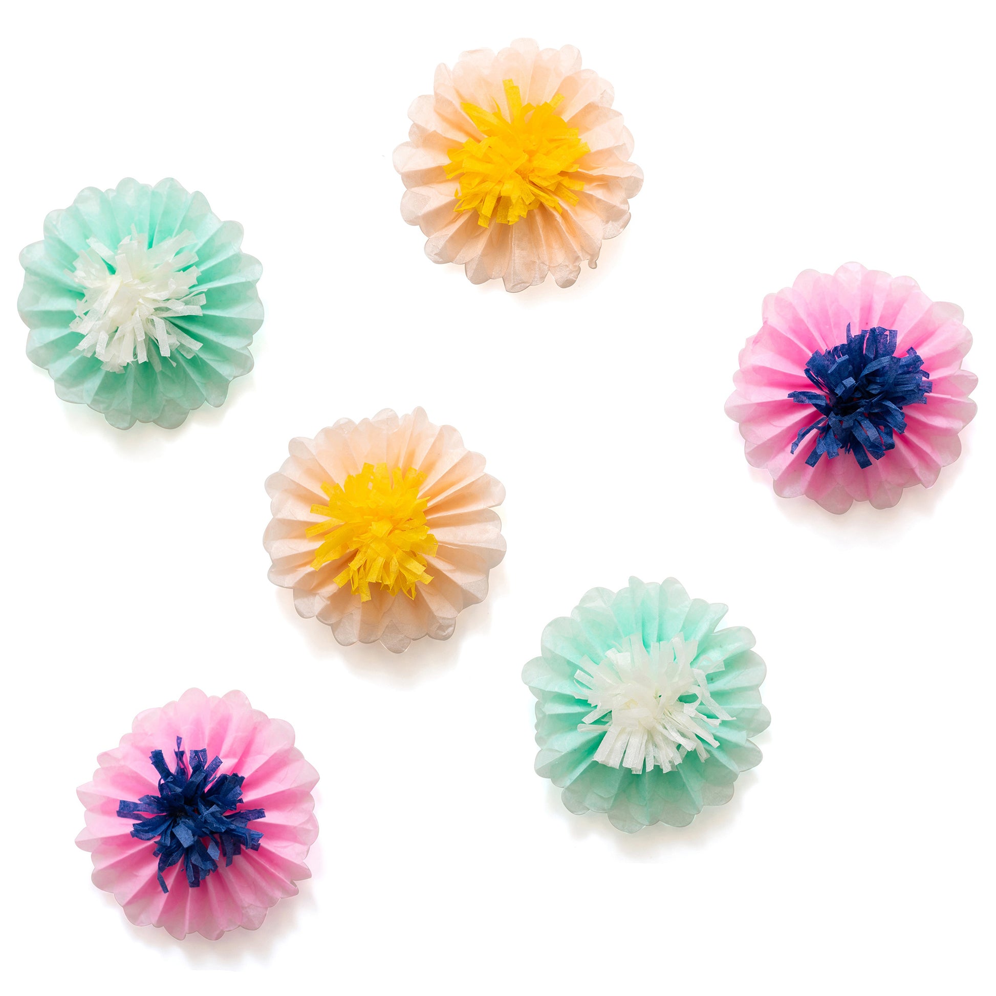 Maggie Holmes Sunny Days Adhesive Paper Flowers, 6pcs