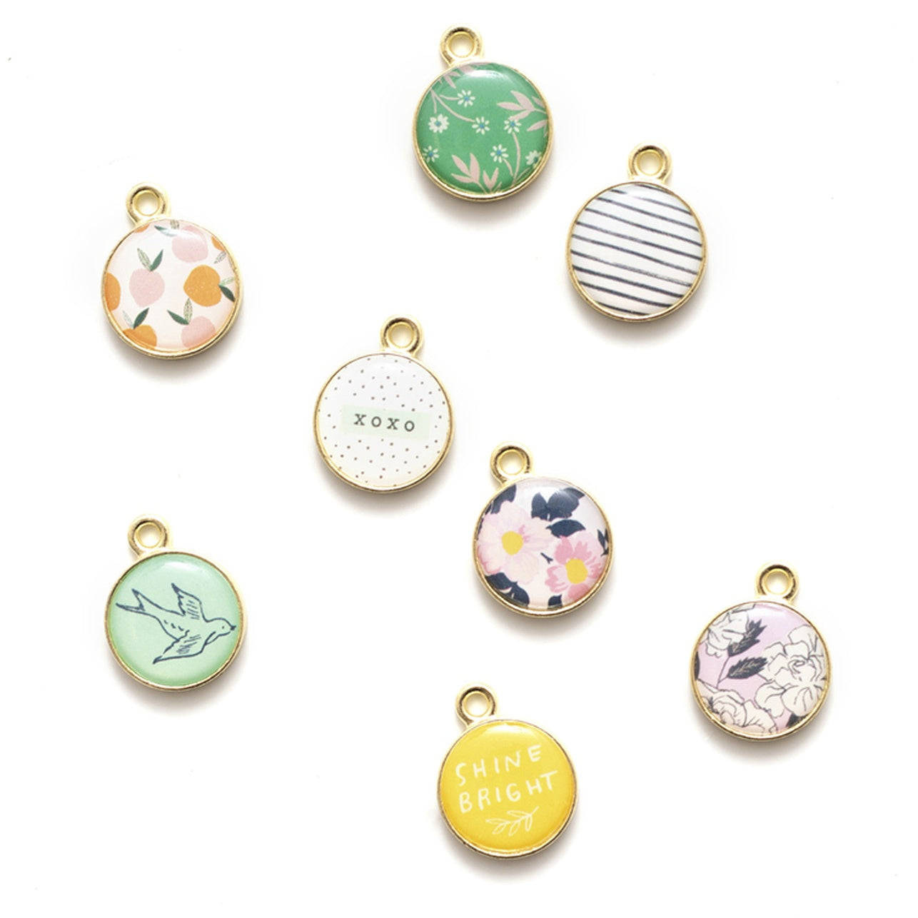 Maggie Holmes Sunny Days Epoxy Charm Embellishments, 8 pcs