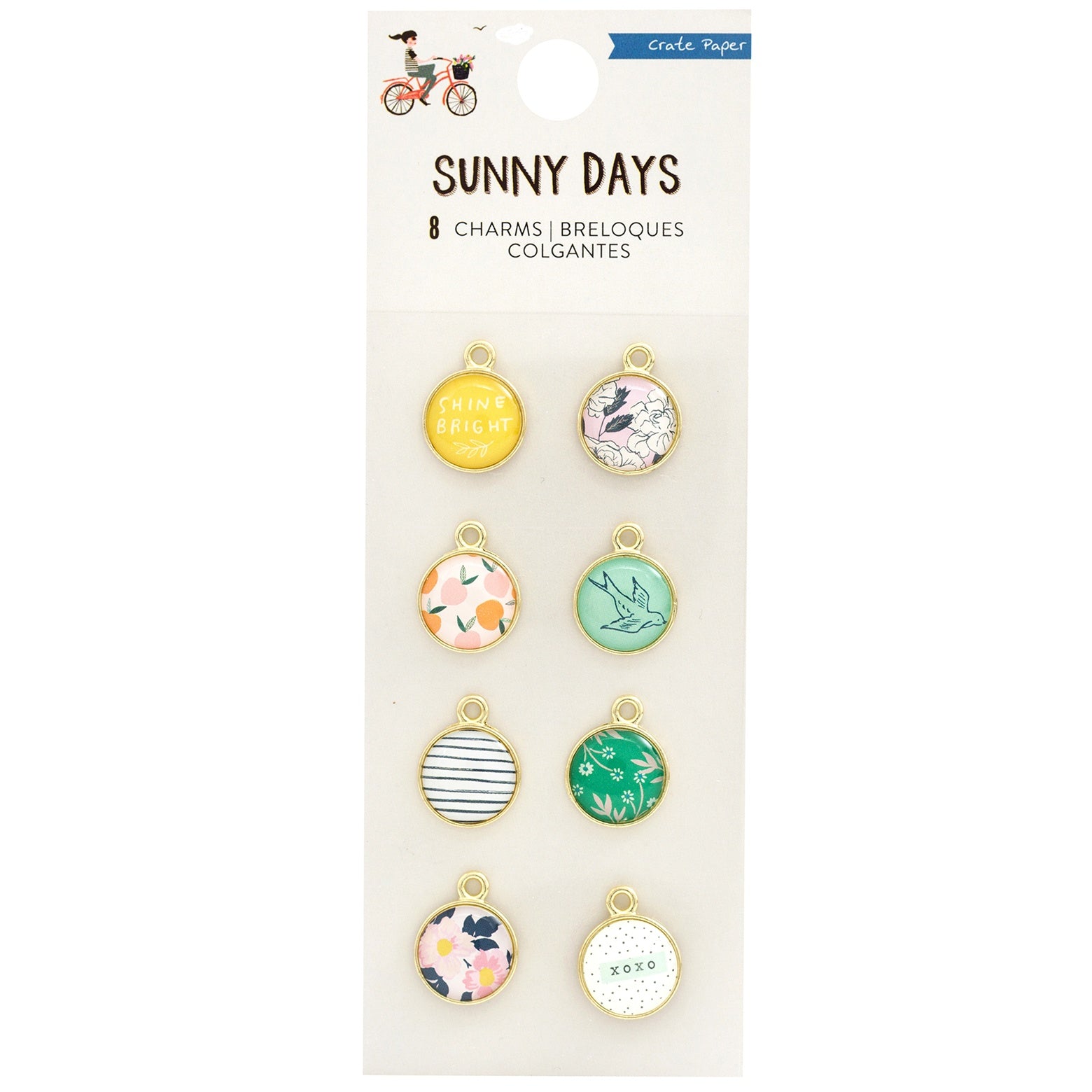 Maggie Holmes Sunny Days Epoxy Charm Embellishments, 8 pcs