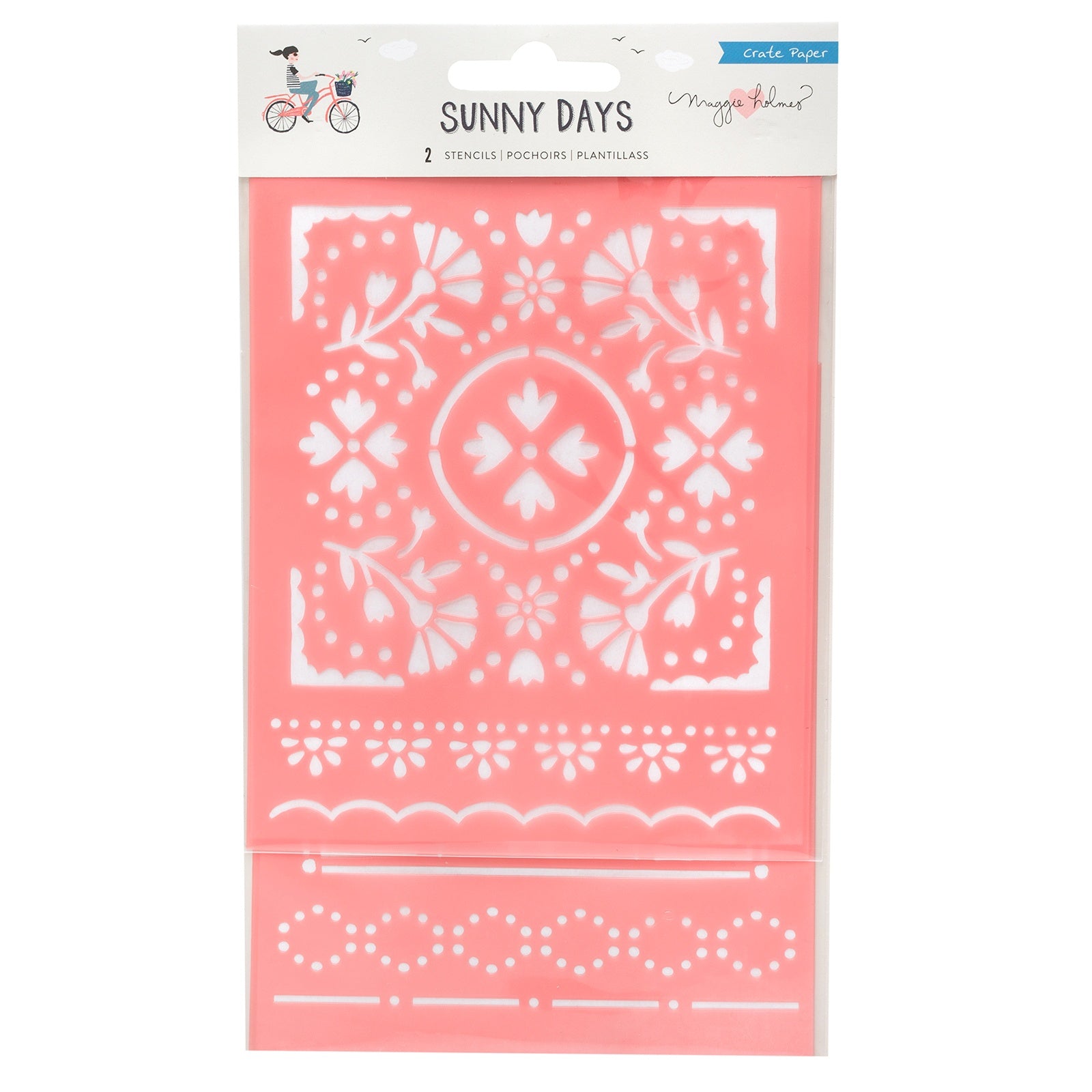 Maggie Holmes Sunny Days Floral Stencils, 2 pack