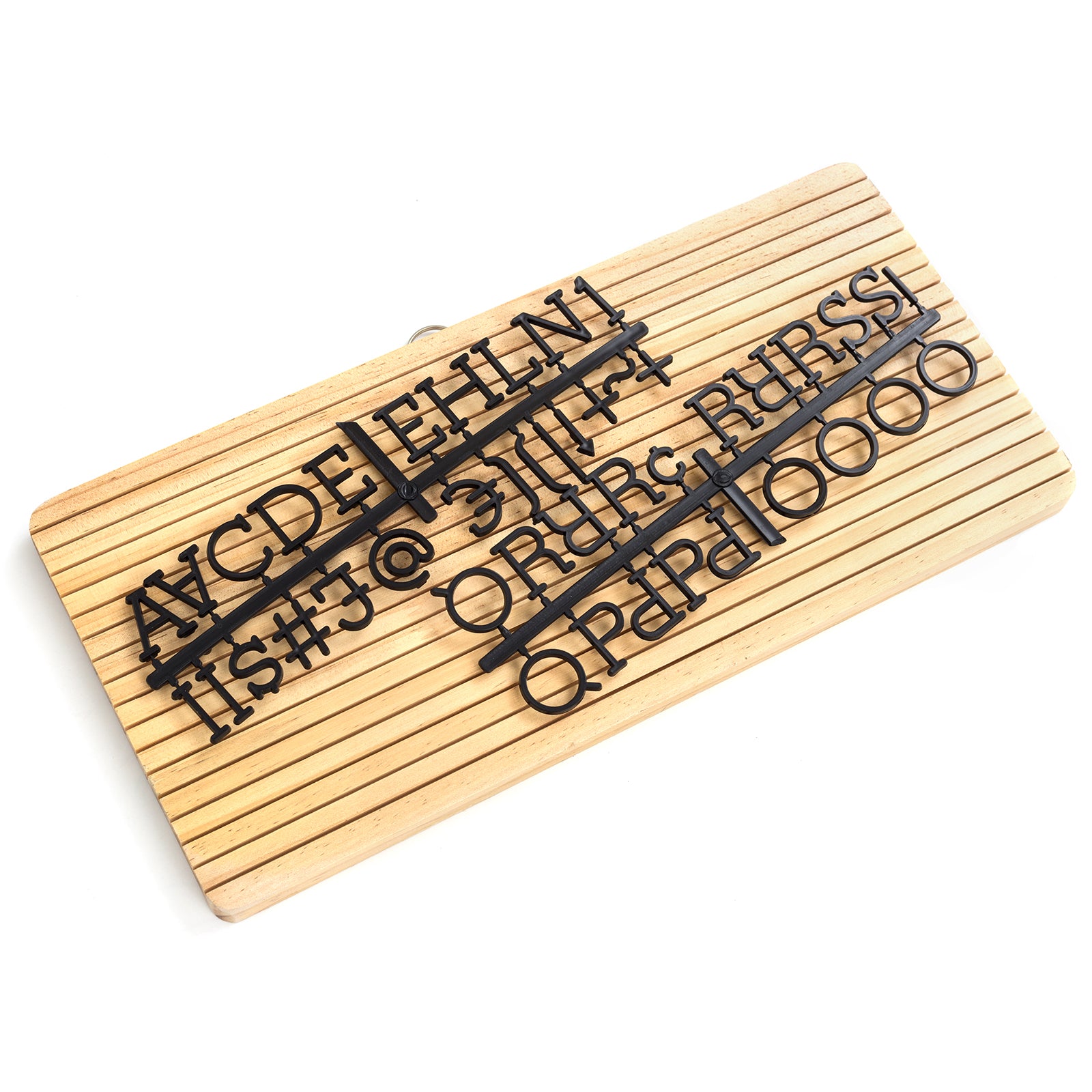 Frameless Light Wood DCWV Letterboard with Black Letters - 15x7"