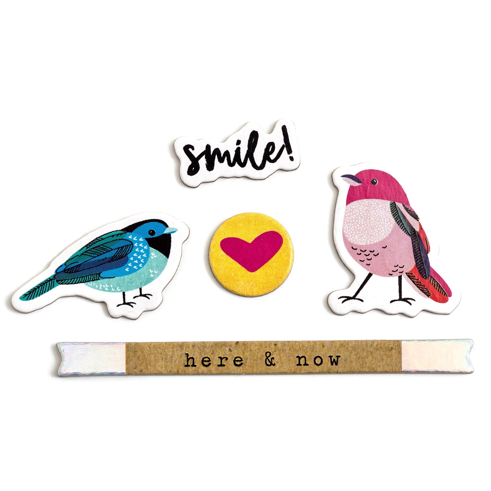 Vicki Boutin Color Kaleidoscope Thickers - Hello Friend Phrase/Silver Chipboard, 121pcs