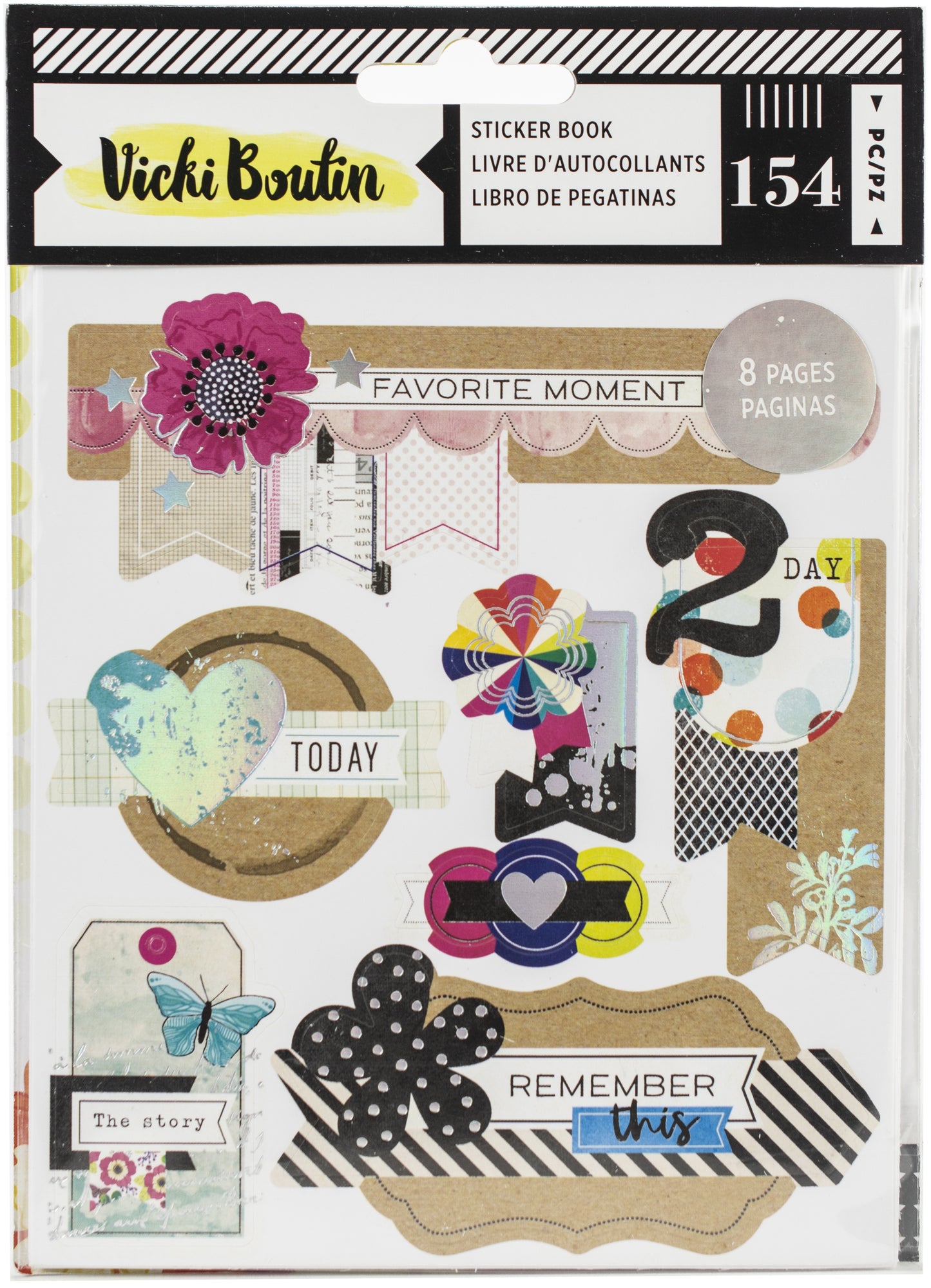 Vicki Boutin Color Kaleidoscope Sticker Book 154/Pkg