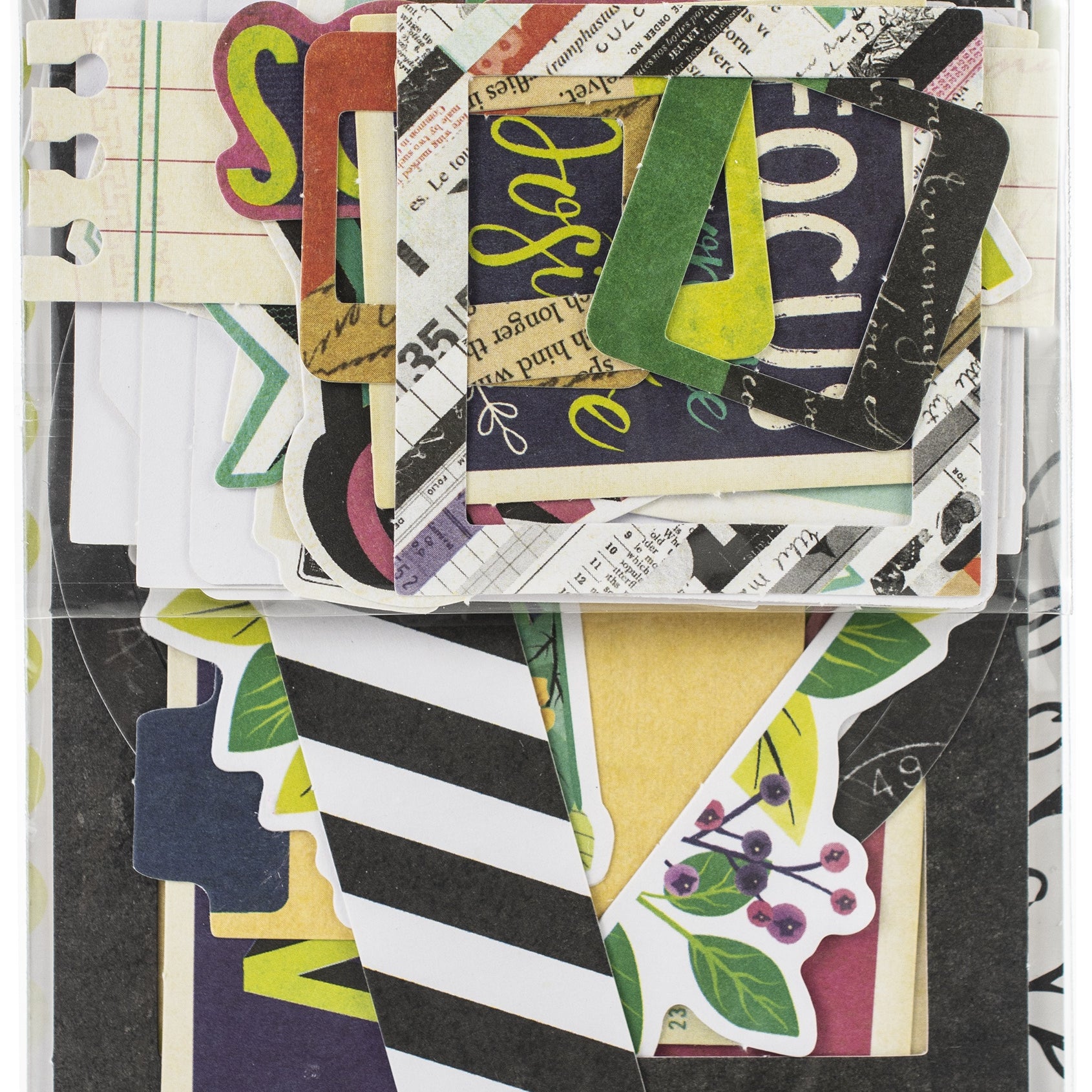 Vicki Boutin Color Kaleidoscope Ephemera Die-Cuts 50 Pack-Cardstock Frames & Journaling