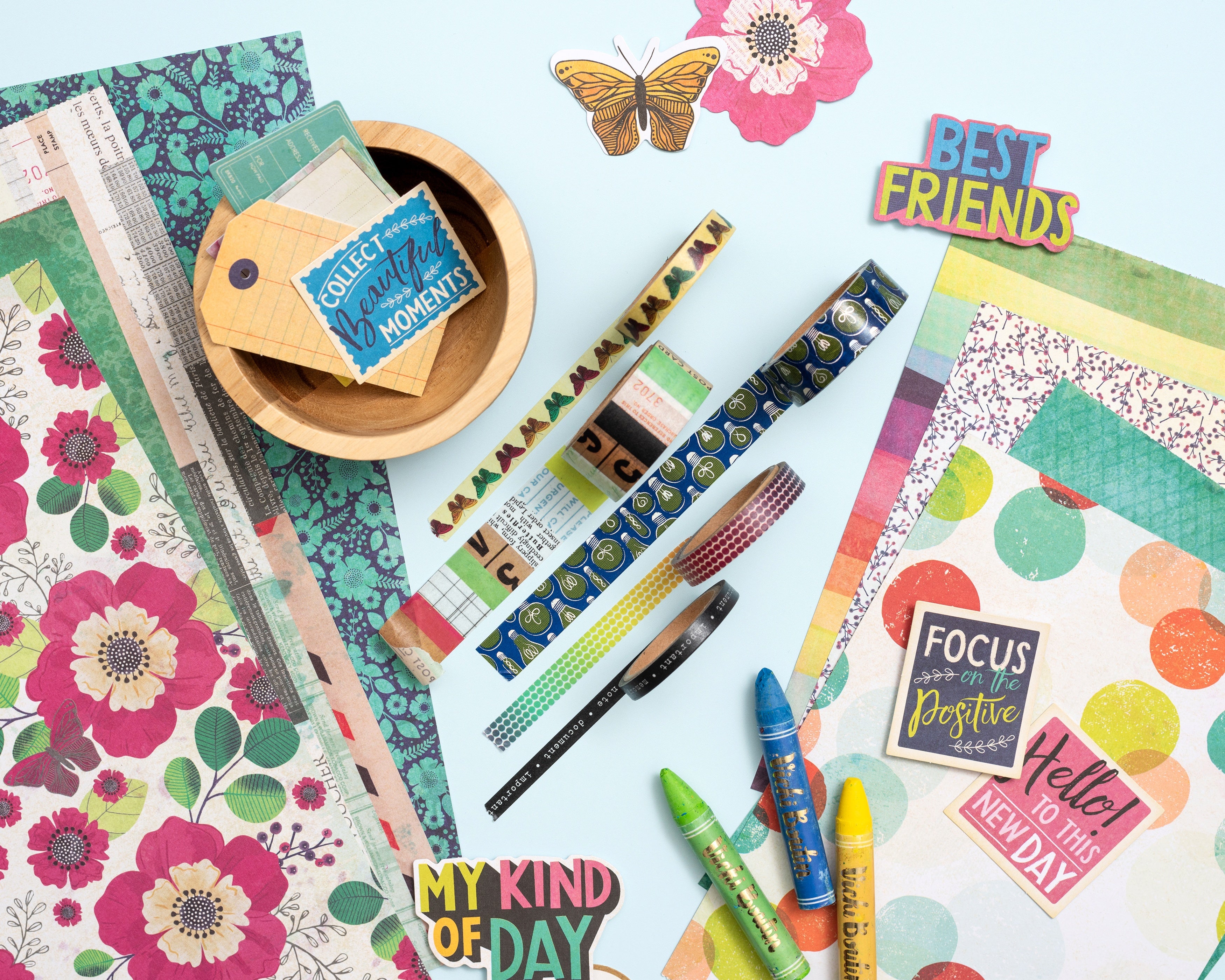 Vicki Boutin Color Kaleidoscope Ephemera Die-Cuts 50 Pack-Cardstock Frames & Journaling