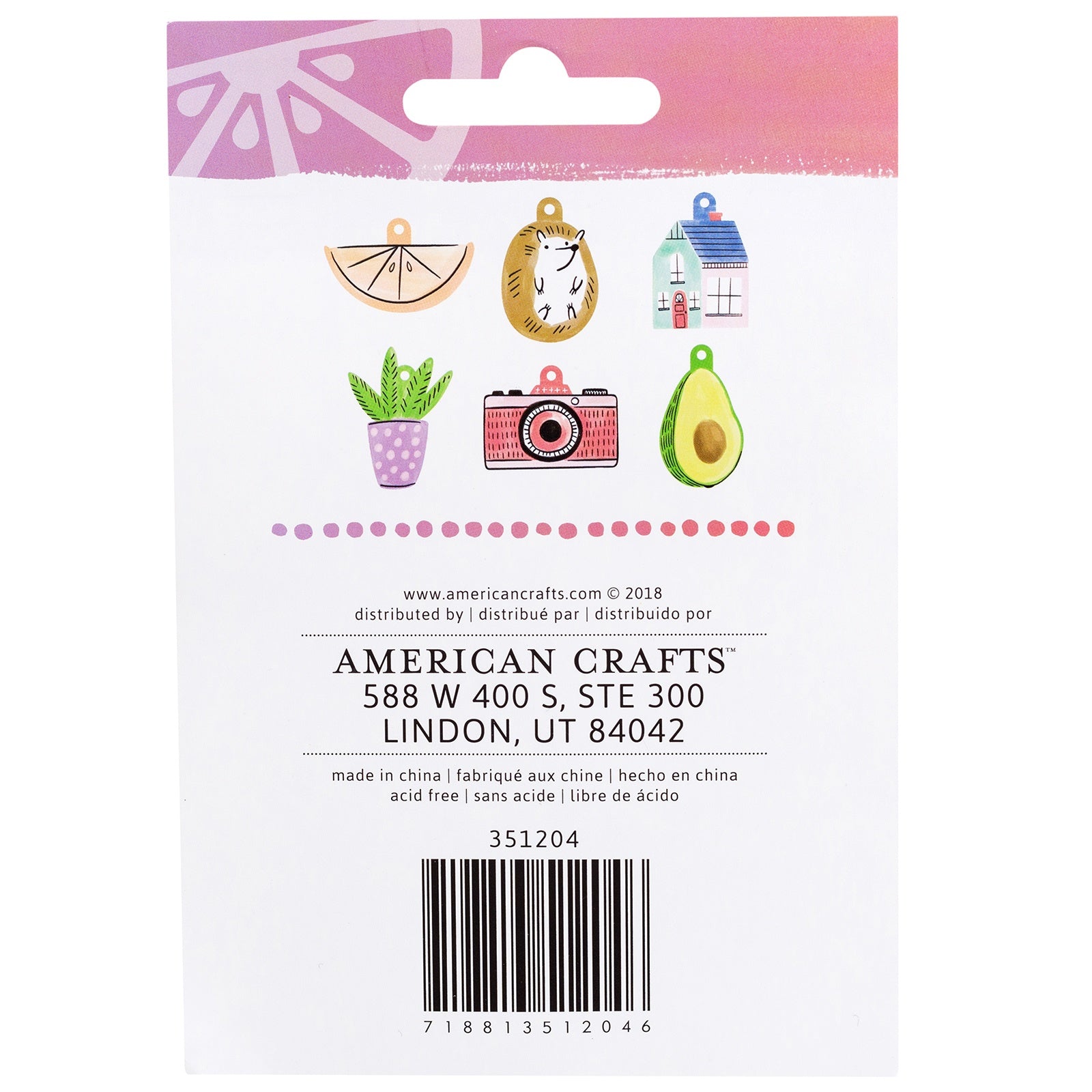 Amy Tangerine Stay Sweet Inflated Ephemera Die-Cuts, 6 pcs