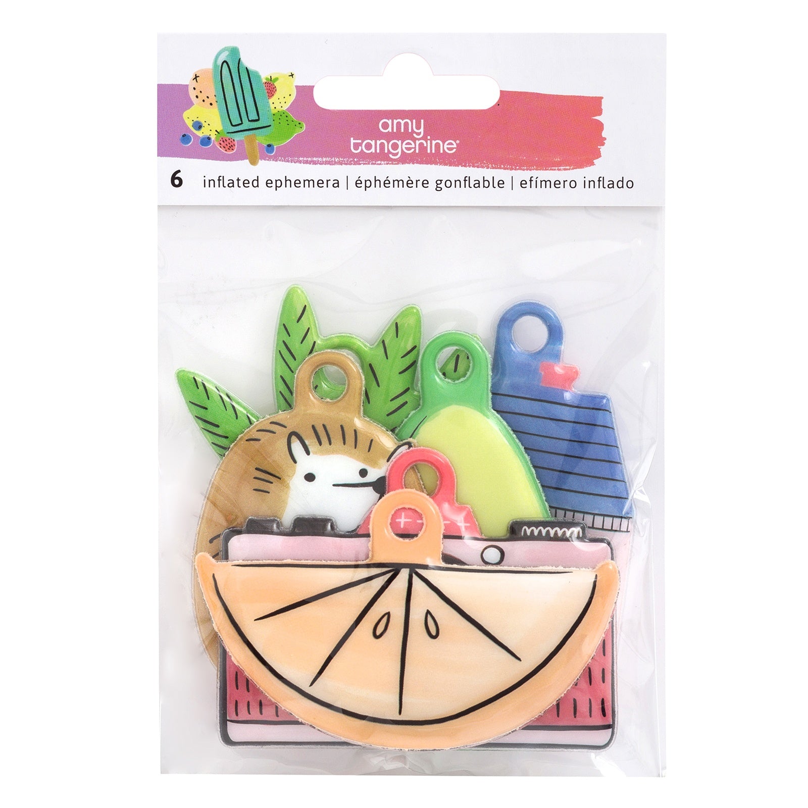 Amy Tangerine Stay Sweet Inflated Ephemera Die-Cuts, 6 pcs