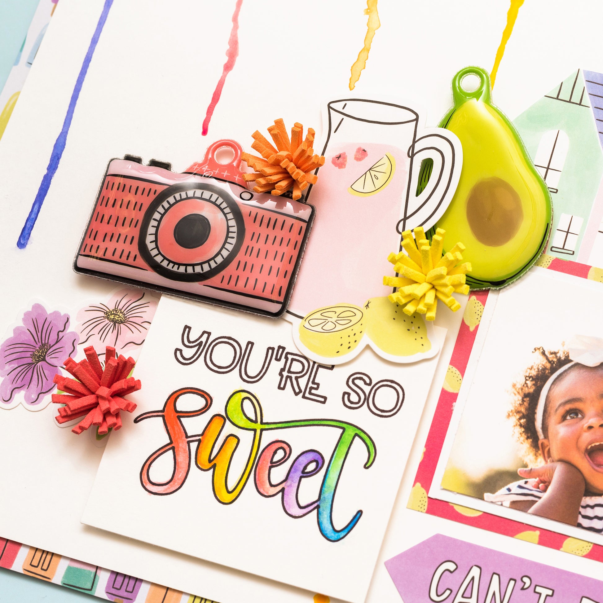 Amy Tangerine Stay Sweet Inflated Ephemera Die-Cuts, 6 pcs