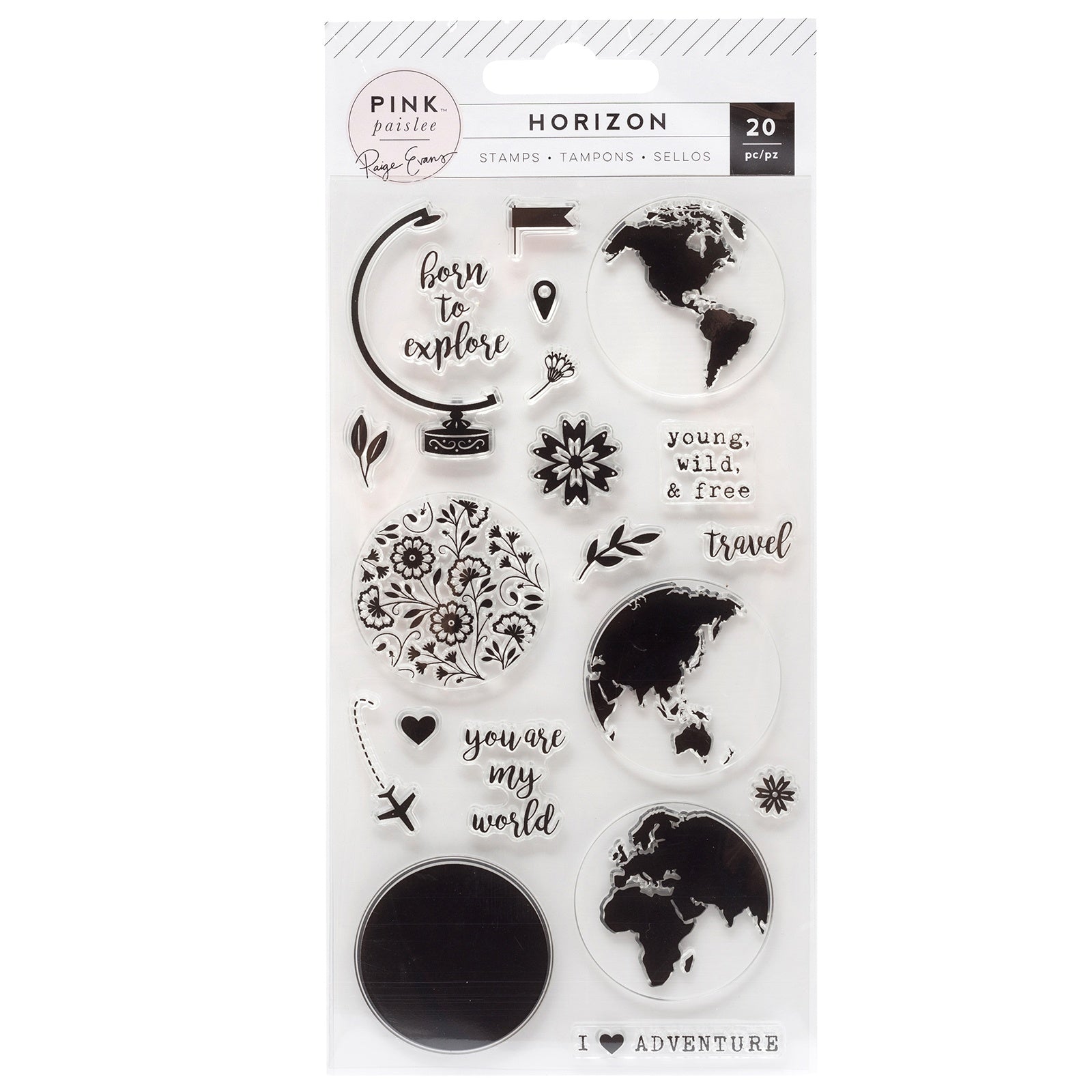 Paige Evans Horizon Clear Acrylic Stamps Set