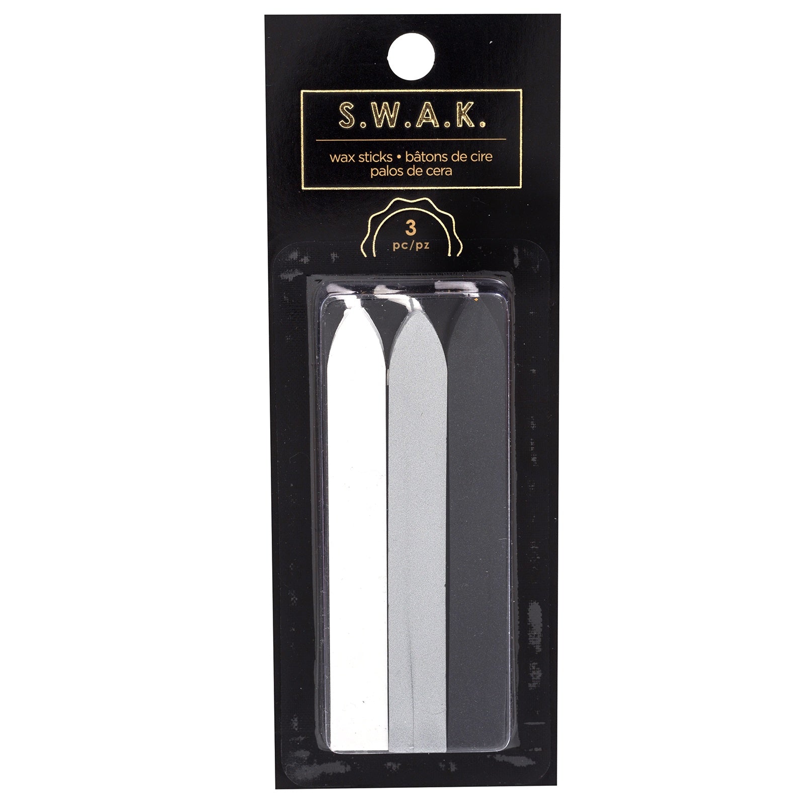 American Crafts S.W.A.K. Wax Seals Set - White, Silver & Black