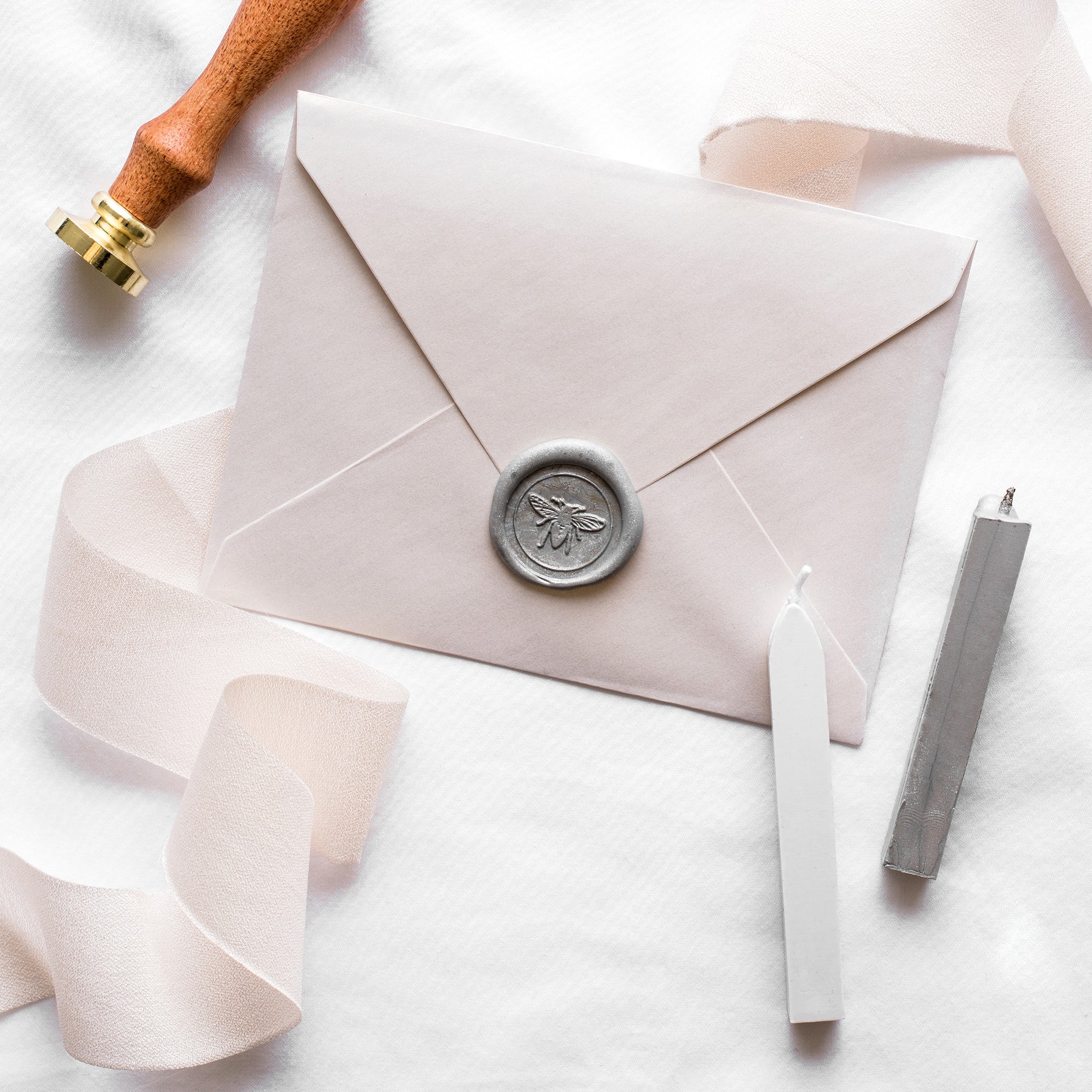 American Crafts S.W.A.K. Wax Seals Set - White, Silver & Black