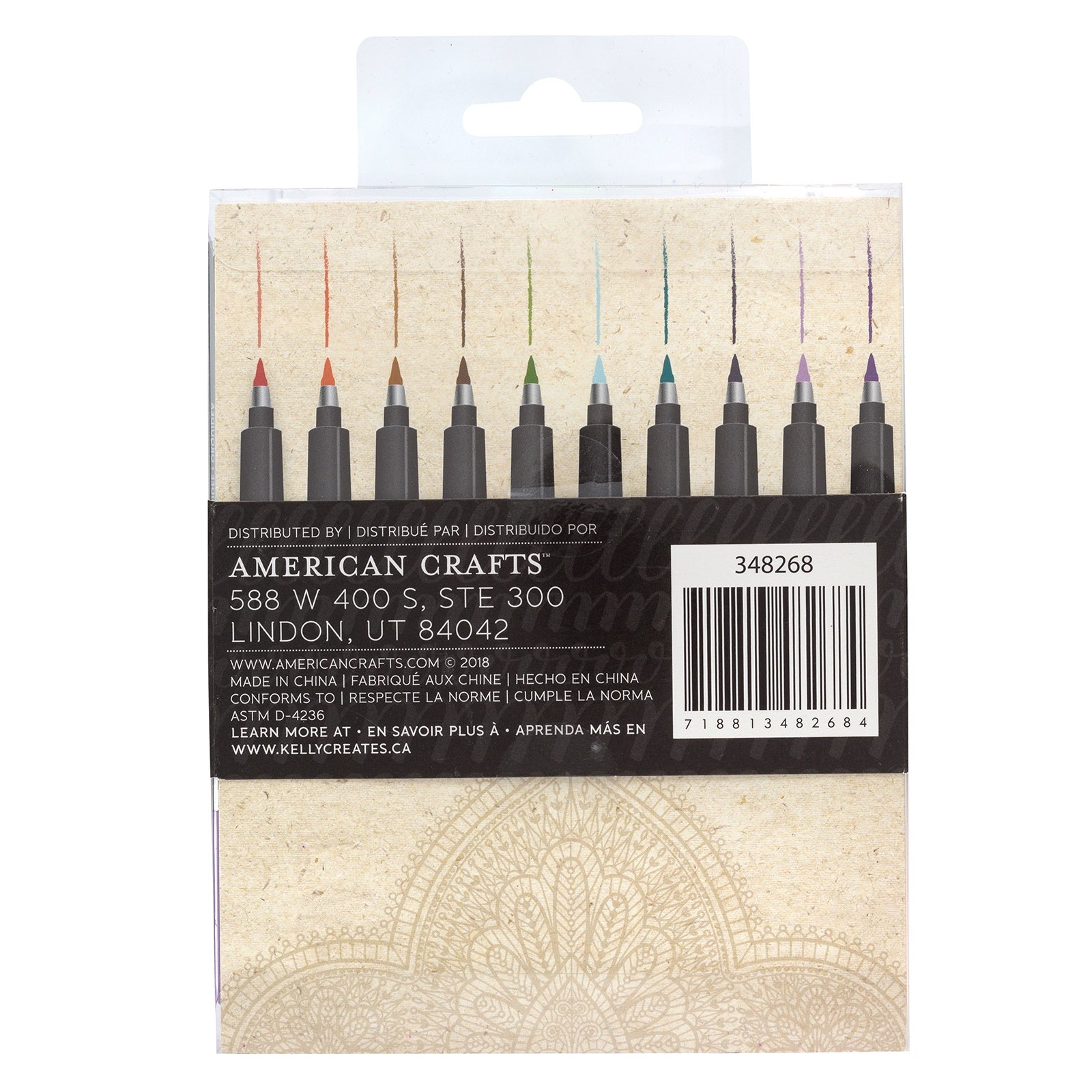 Kelly Creates Small Brush Pens 10 Pack-Multicolor Set 2