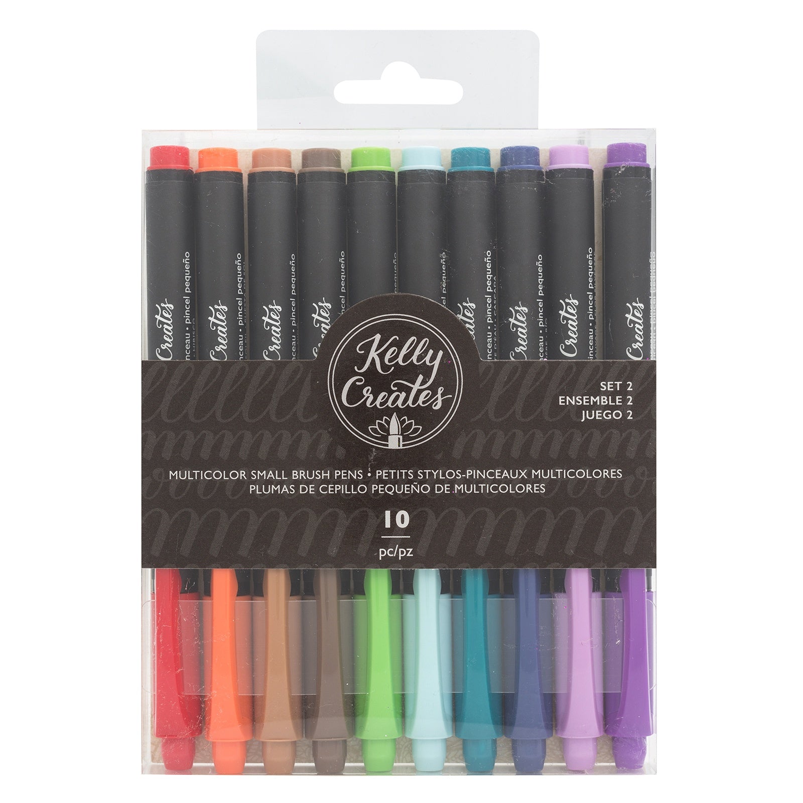 Kelly Creates Small Brush Pens 10 Pack-Multicolor Set 2