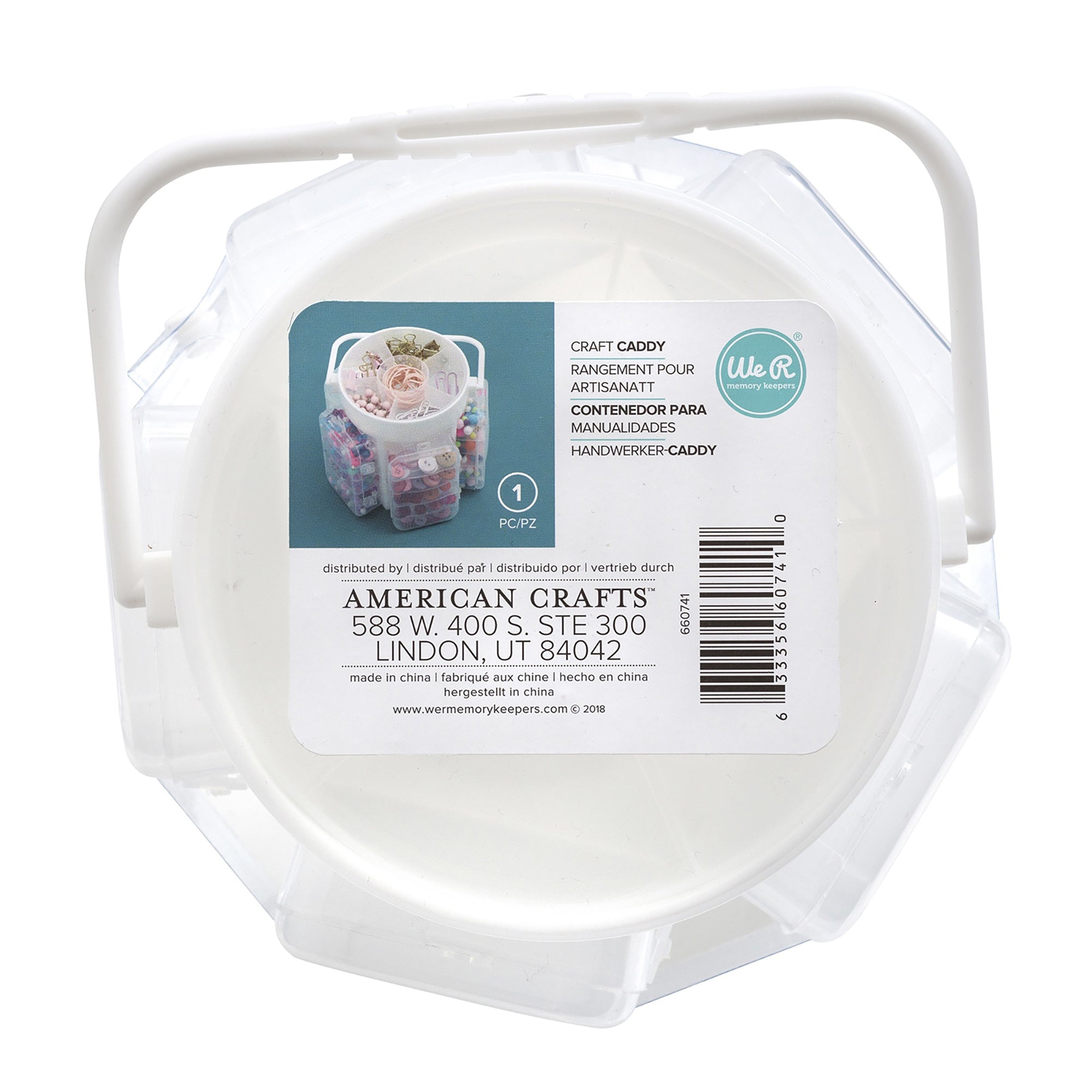 We R Translucent Craft Caddy Organizer for Small Item Storage