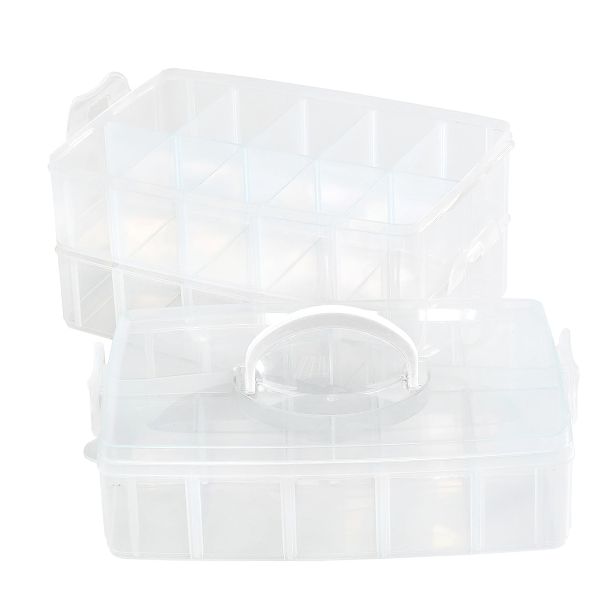 Rectangular Snap Case We R 3-Tier Snap Box Translucent Plastic Storage Case – American Crafts