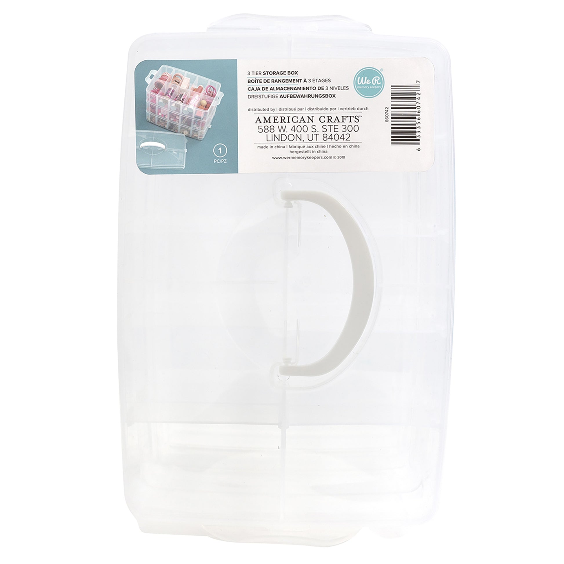 avery fisher hall third tier box We R 3-Tier Snap Box Translucent Plastic Storage Case – American Crafts