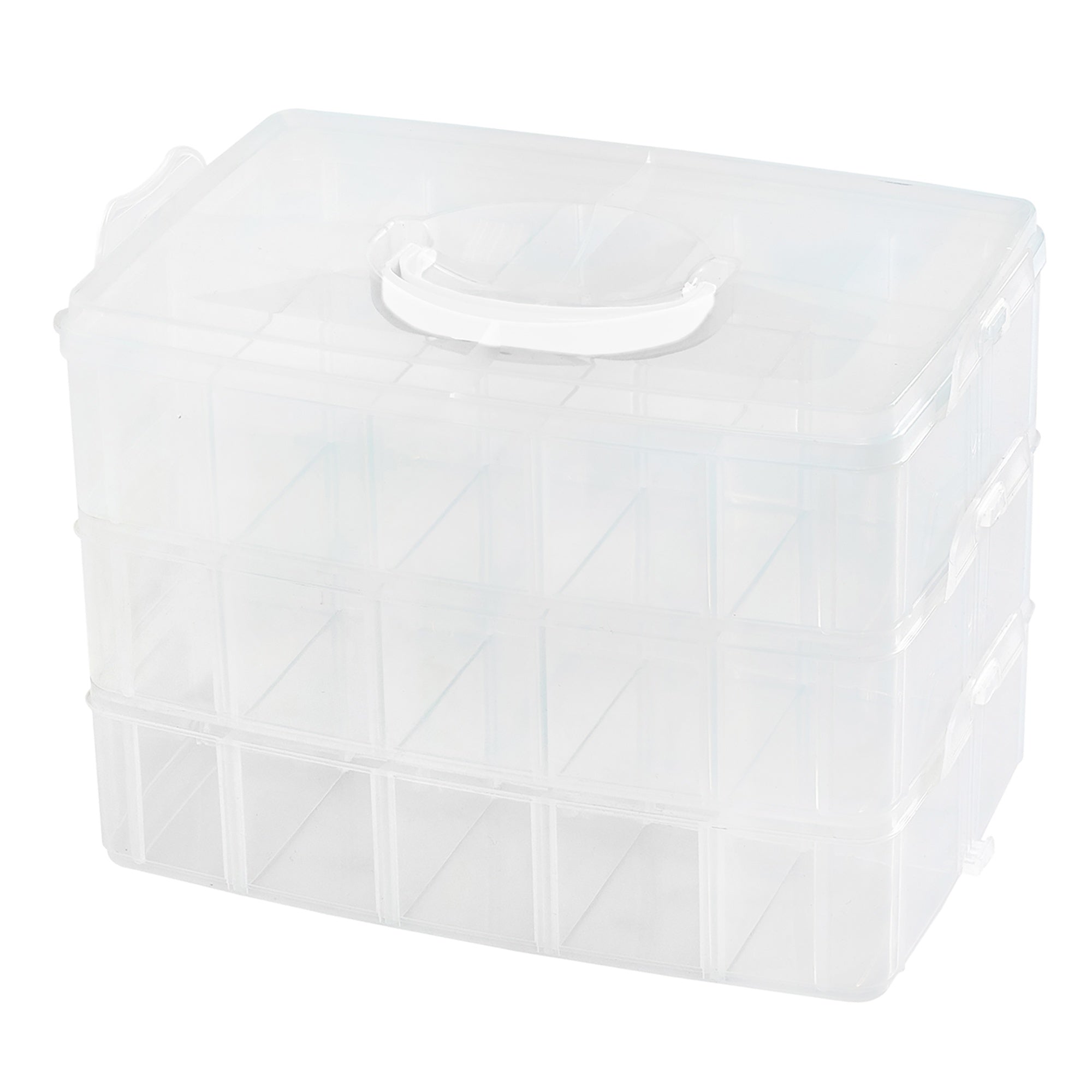 Snapbox Box We R 3-Tier Snap Box Translucent Plastic Storage Case – American Crafts