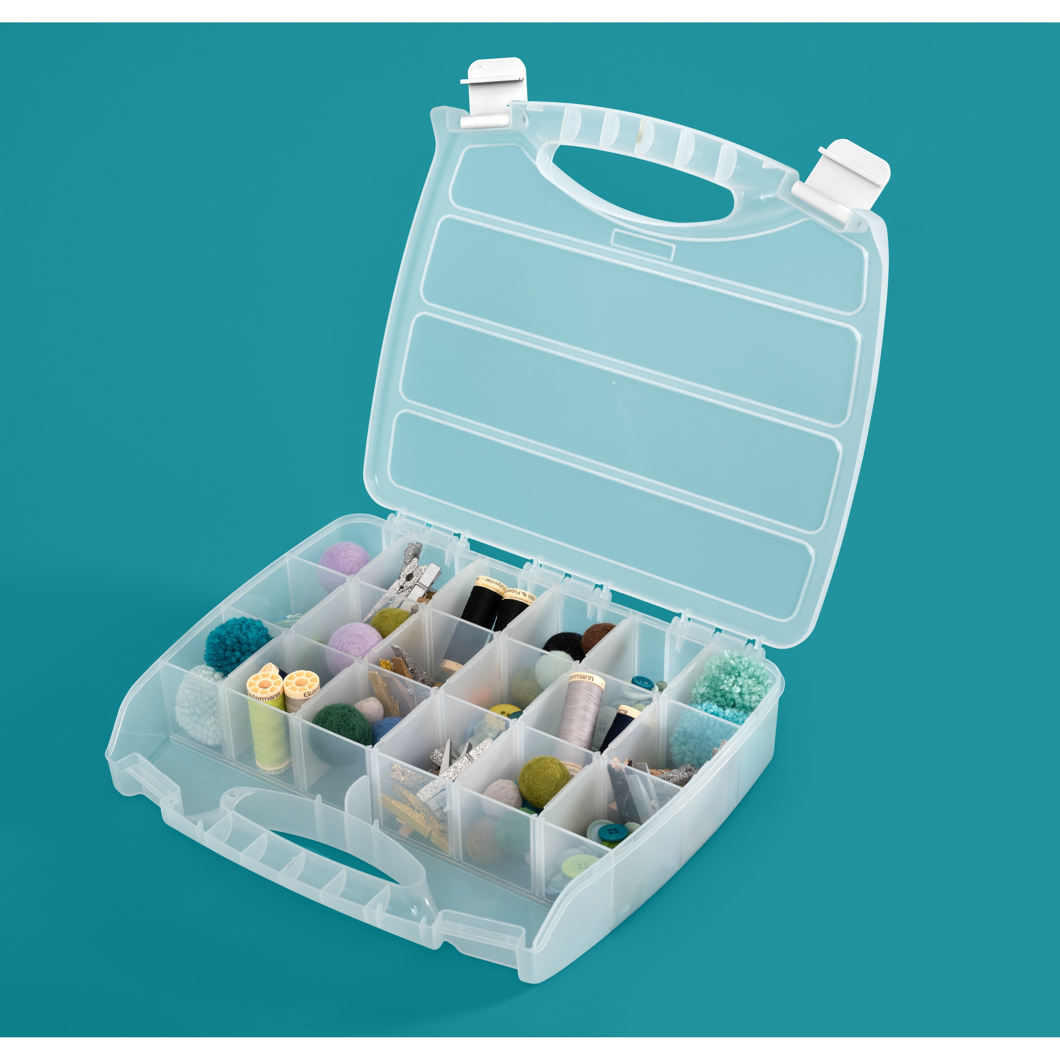 We R Makers Translucent Plastic Divider Box Storage Case