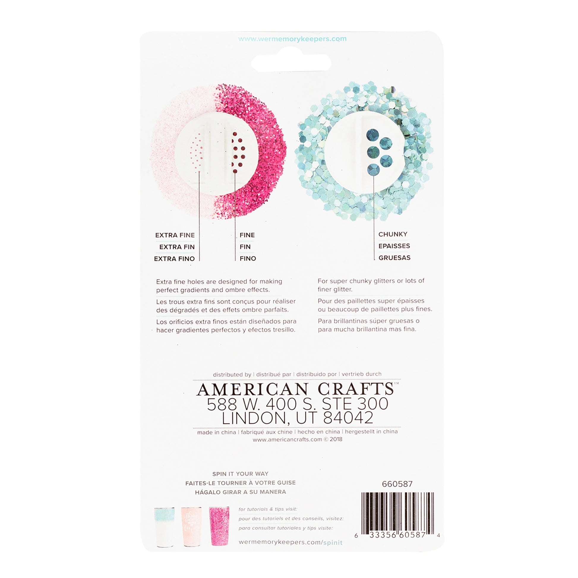 We R Makers Spin It Glitter Bottles 2/Pkg