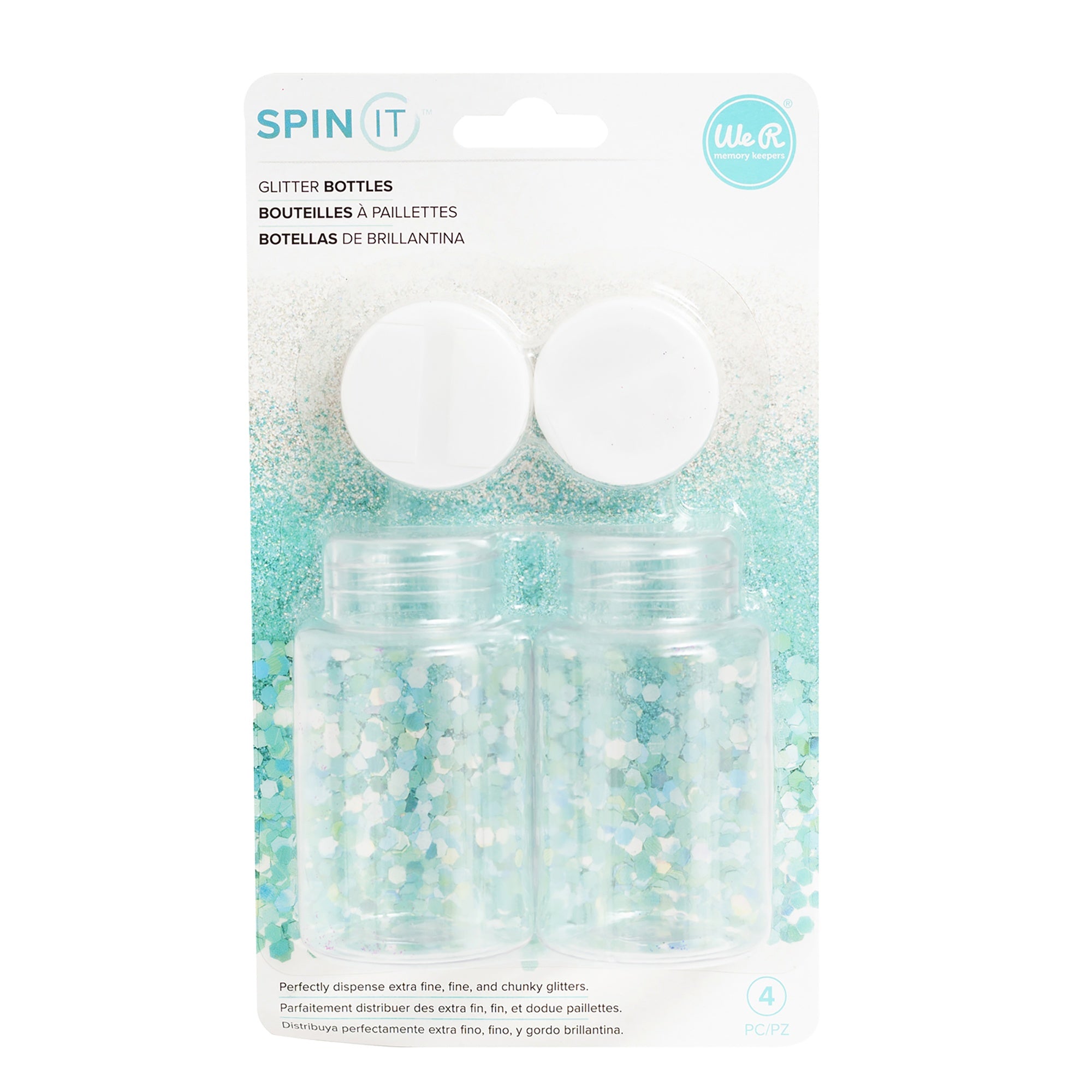 We R Makers Spin It Glitter Bottles 2/Pkg