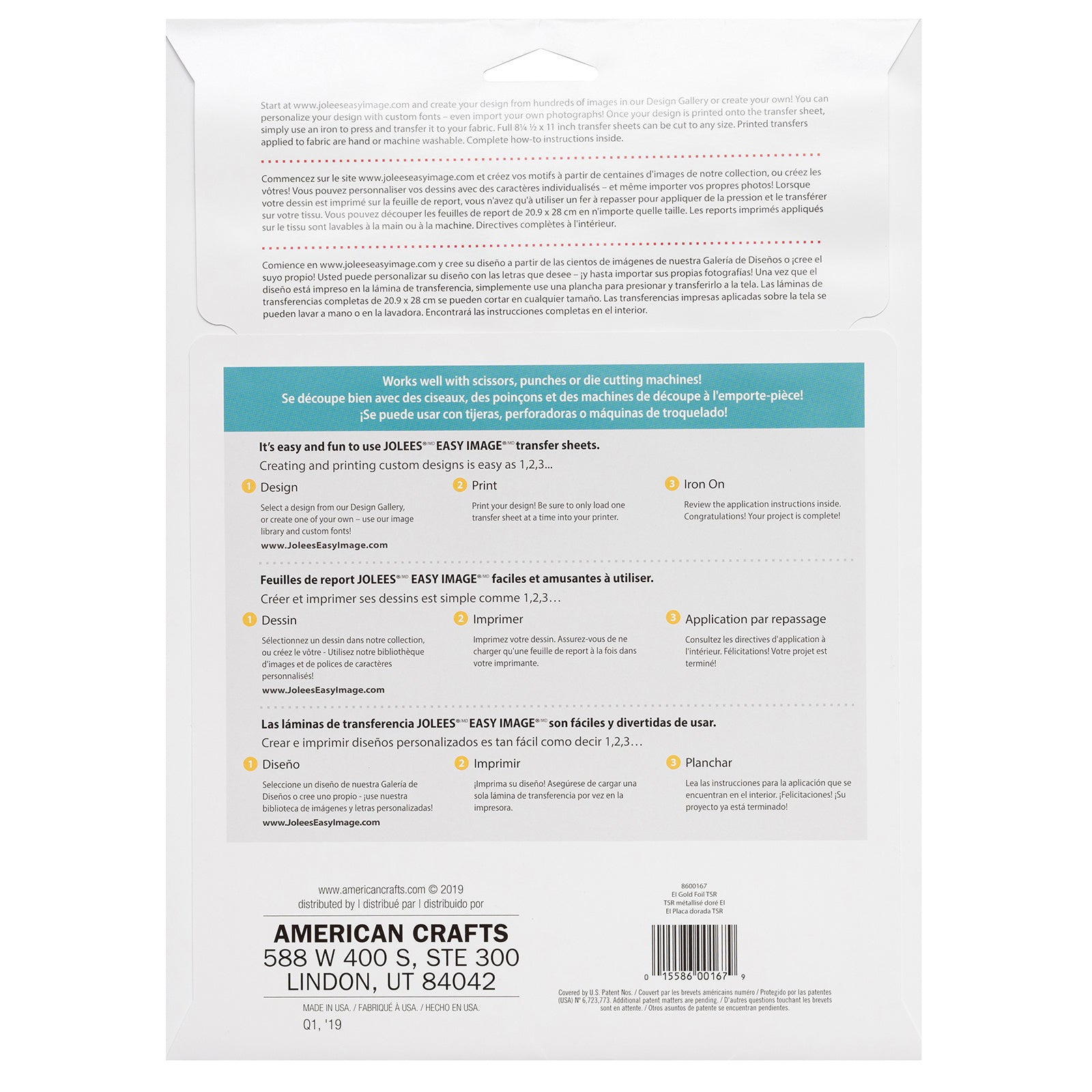 Jolee's Easy Image Silver or Gold Foil Transfer Kit