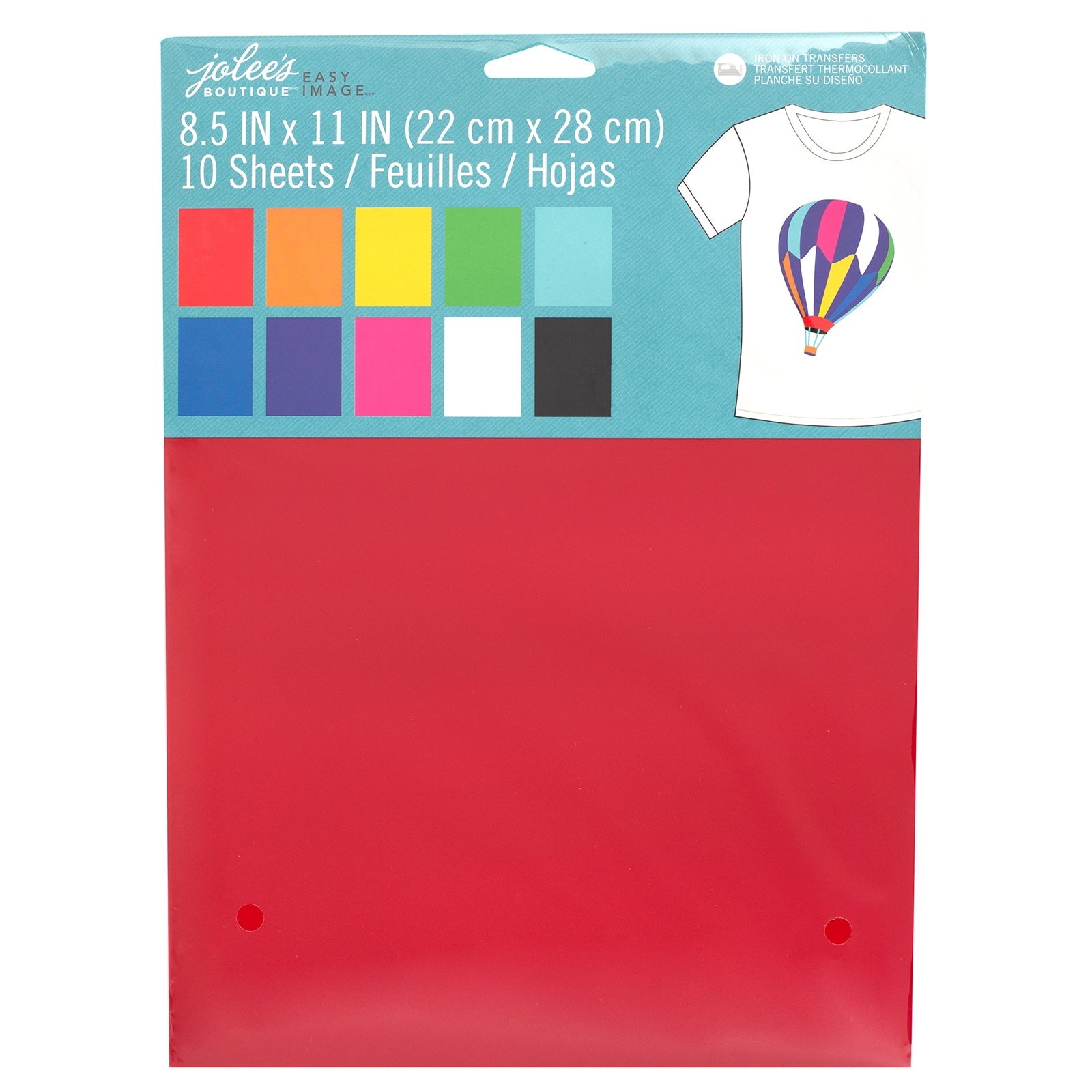 Jolee's Easy Image Cuttable Rainbow Solid Color Iron-On Sheets