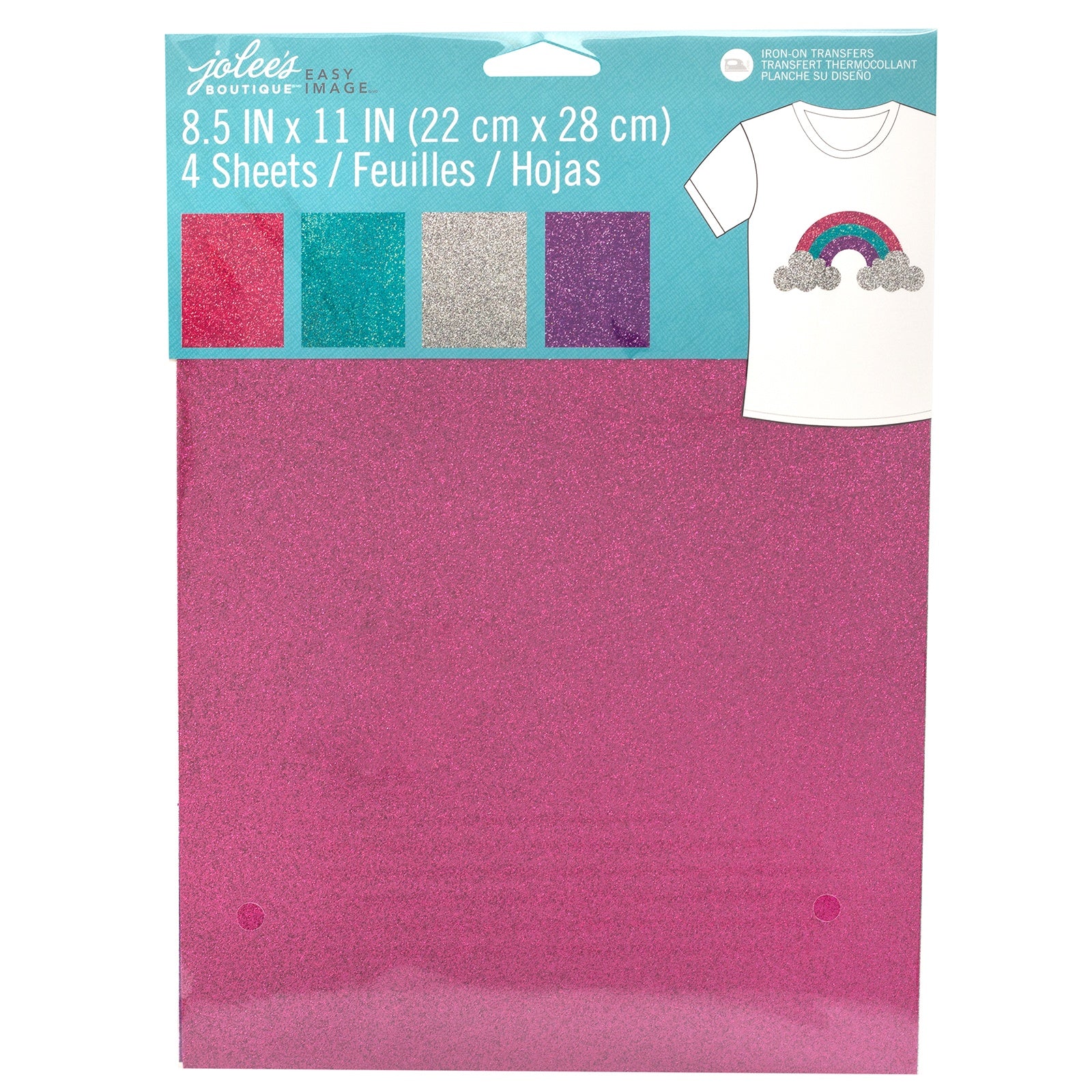 Jolee's Easy Image Cuttable Bright Glitter Iron-On Sheets