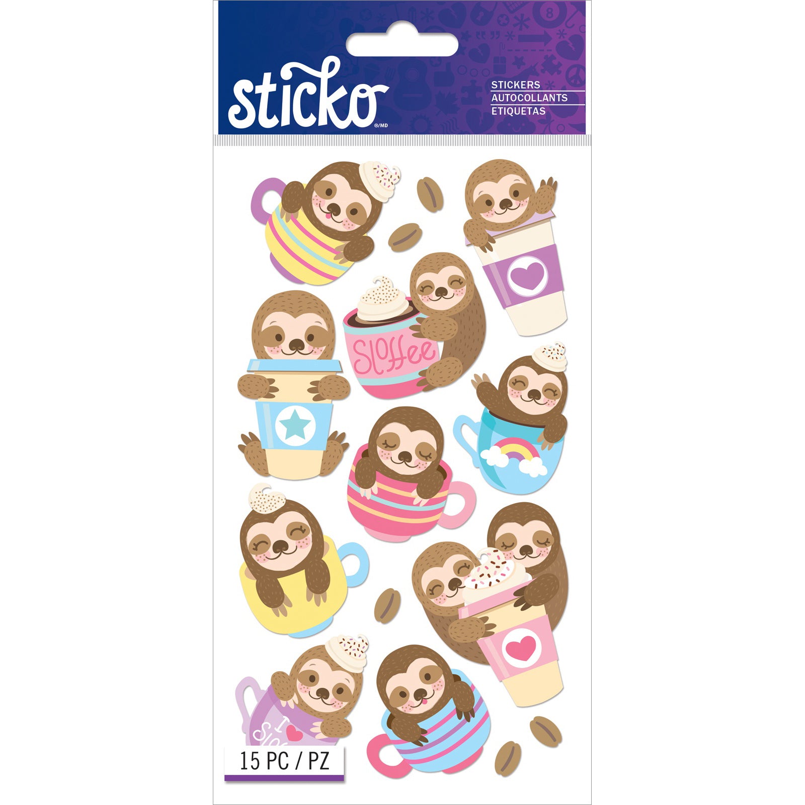 Sticko Classic Stickers - Sloffee, 15pcs