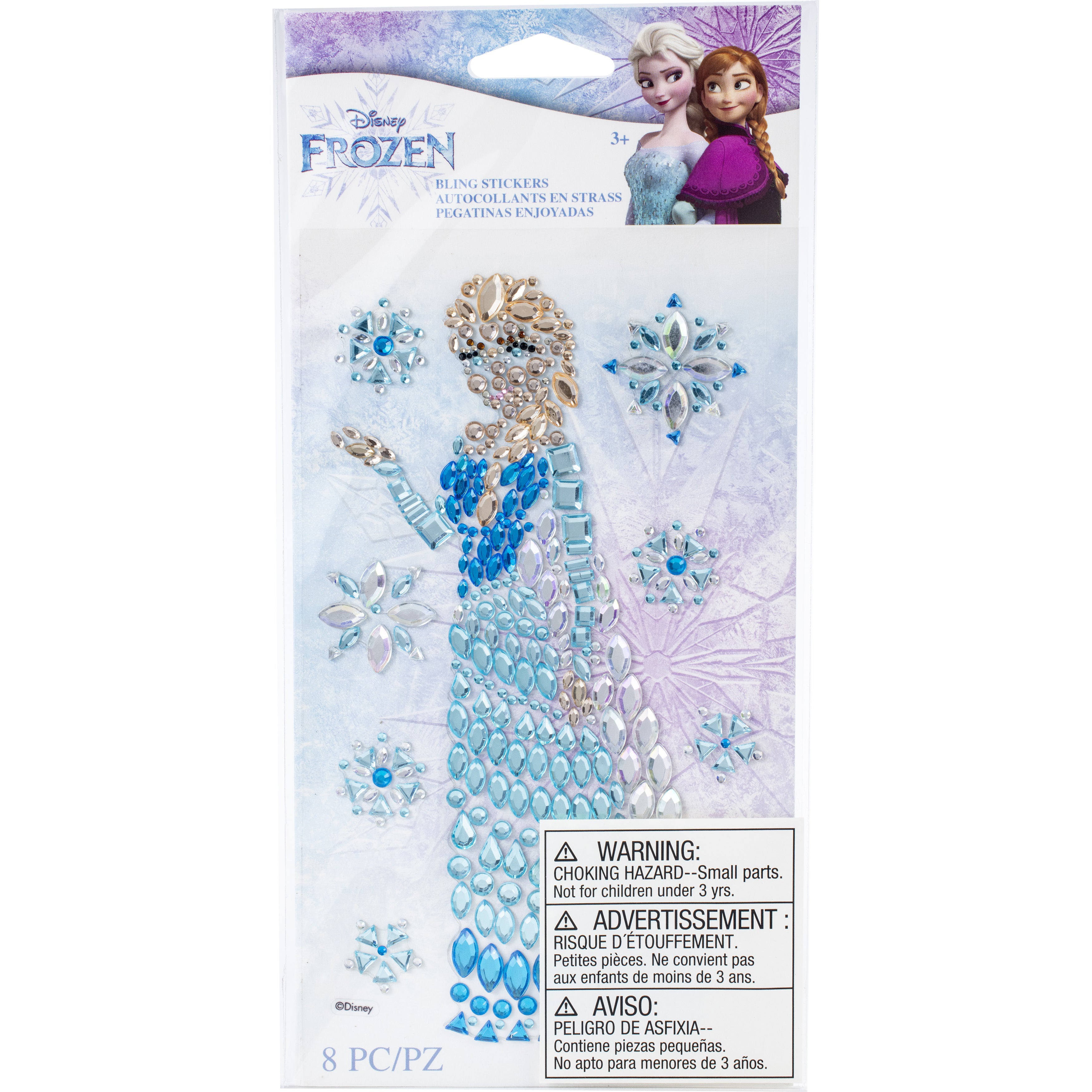 EK Success Disney Princess Elsa Bling Embellishments, 8 pcs