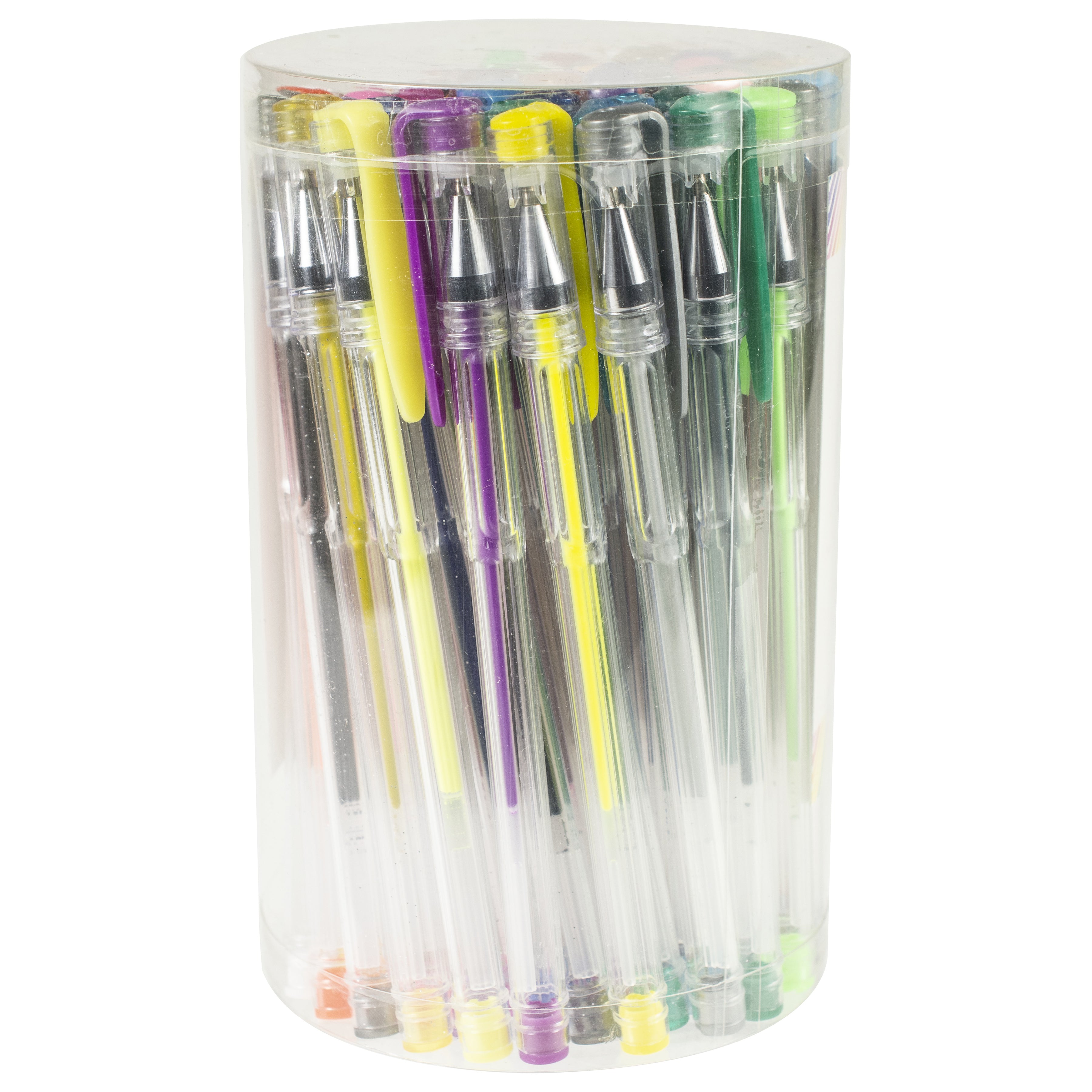 AC Office Gel Pens Tube - Rainbow Stripe, 48 Pack