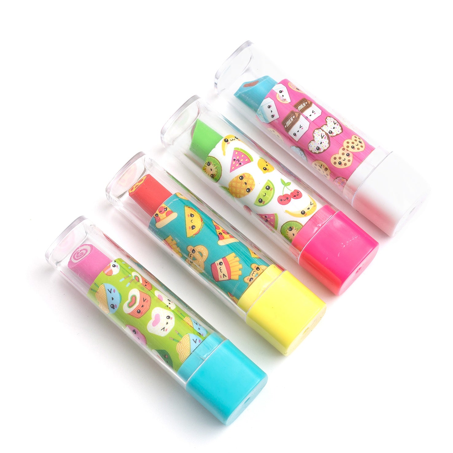 Sticko Retractable Lipstick Erasers Set - Kawaii