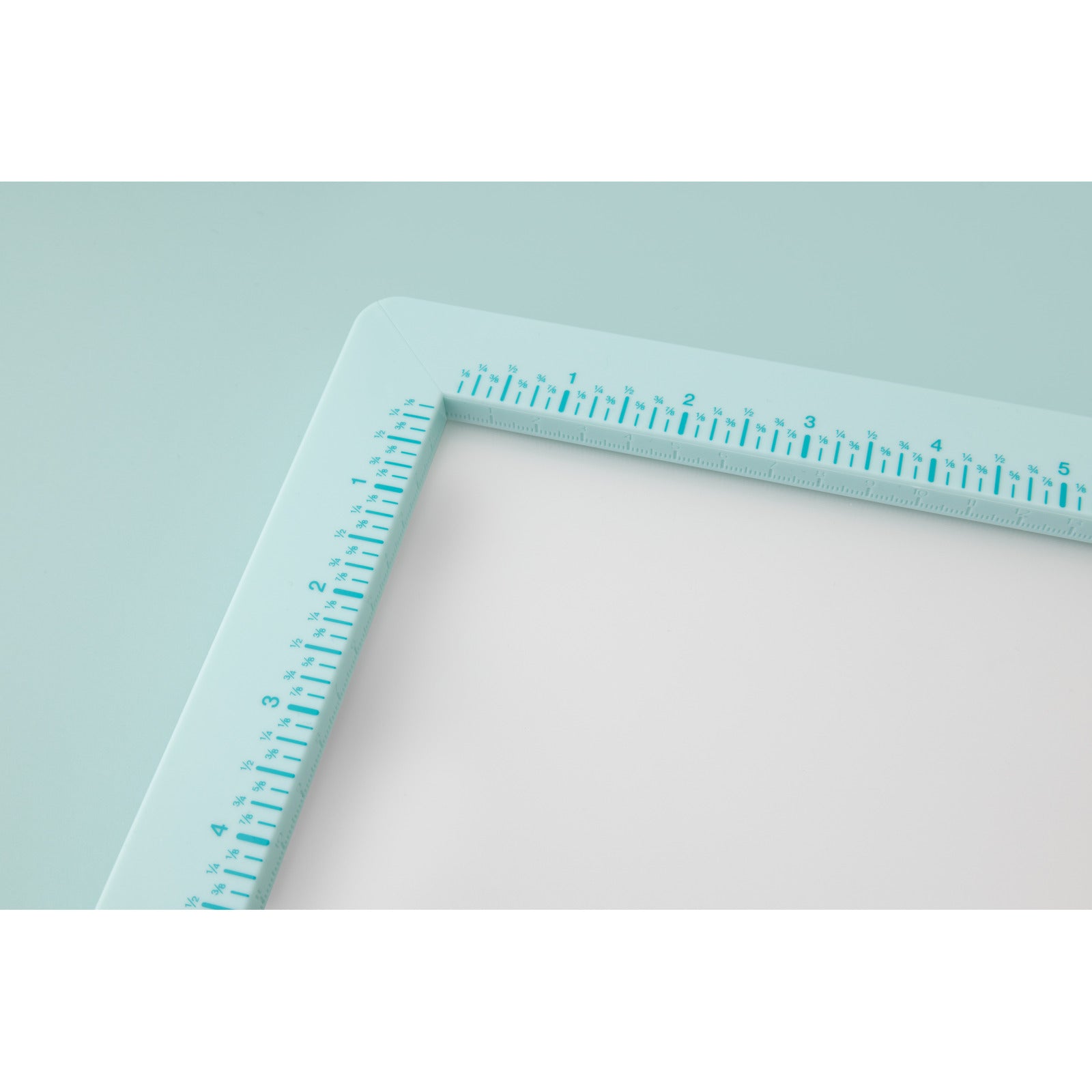 Close up image of ruler on We R Makers Edge Align Light Pad