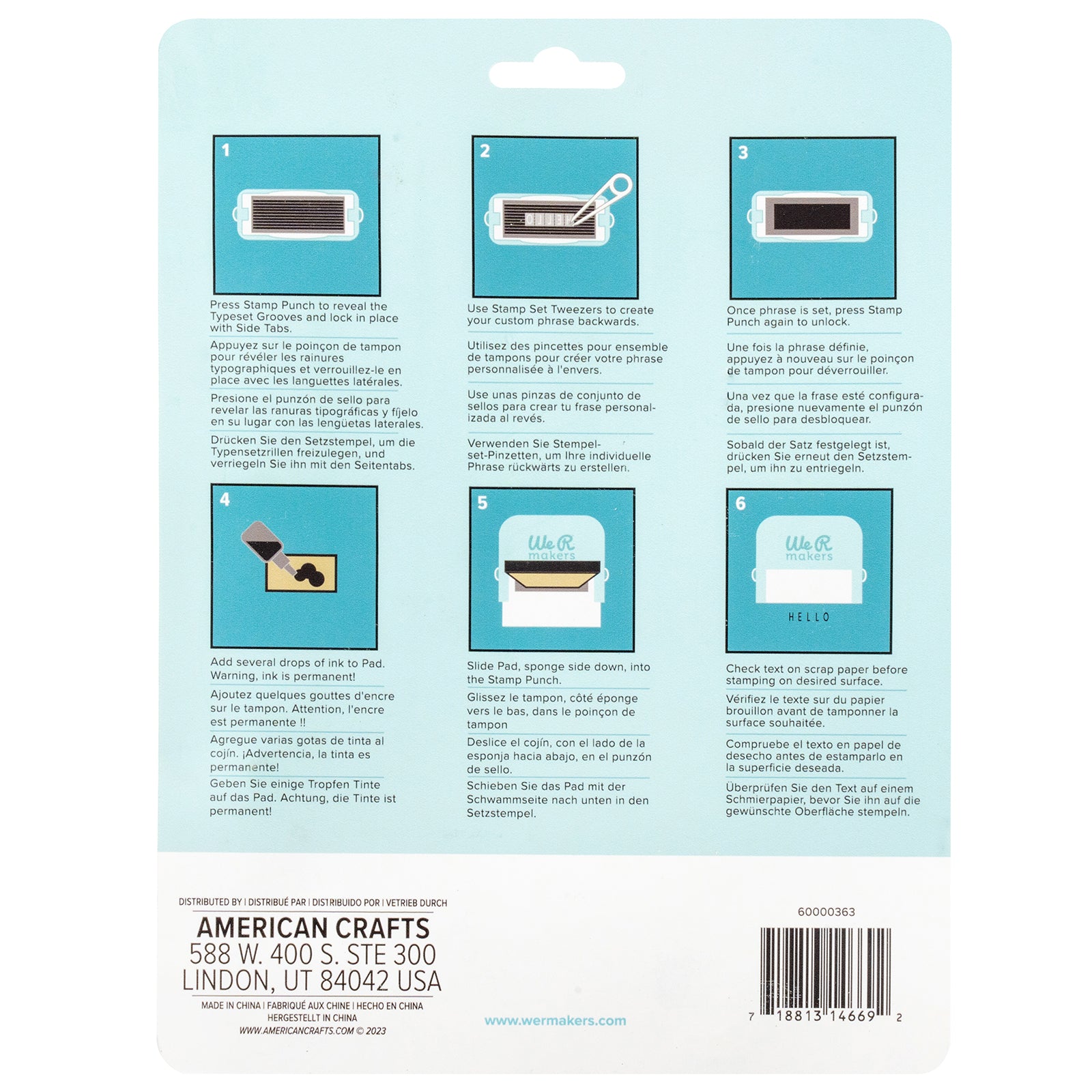 We R Makers Typeset Stamp Punch