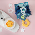 Load image into Gallery viewer, Lifestyle image of We R Makers Button Press Star Puffy Sticker on a gift
